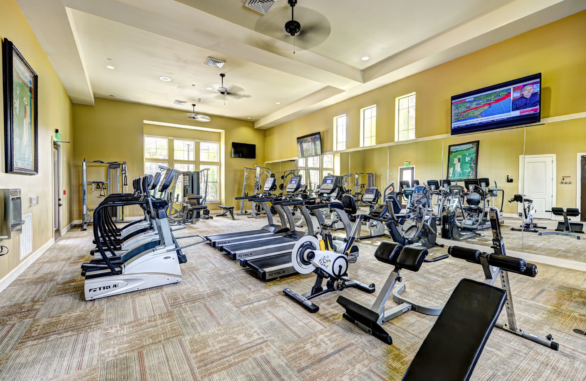 Fitness center at Hacienda Club in Jacksonville, Florida