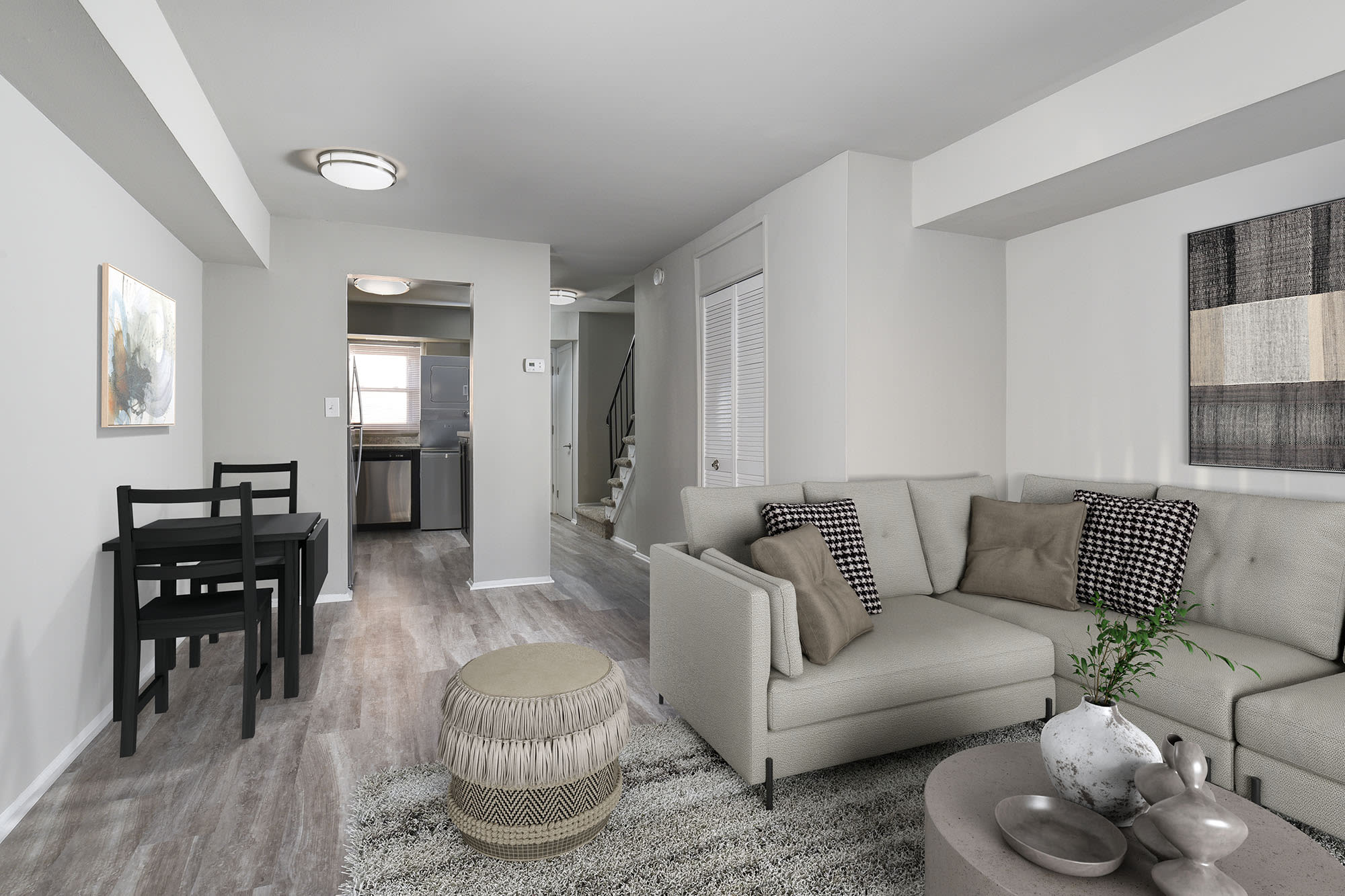 Model dining room at Mariner's Pointe in Joppatowne, Maryland