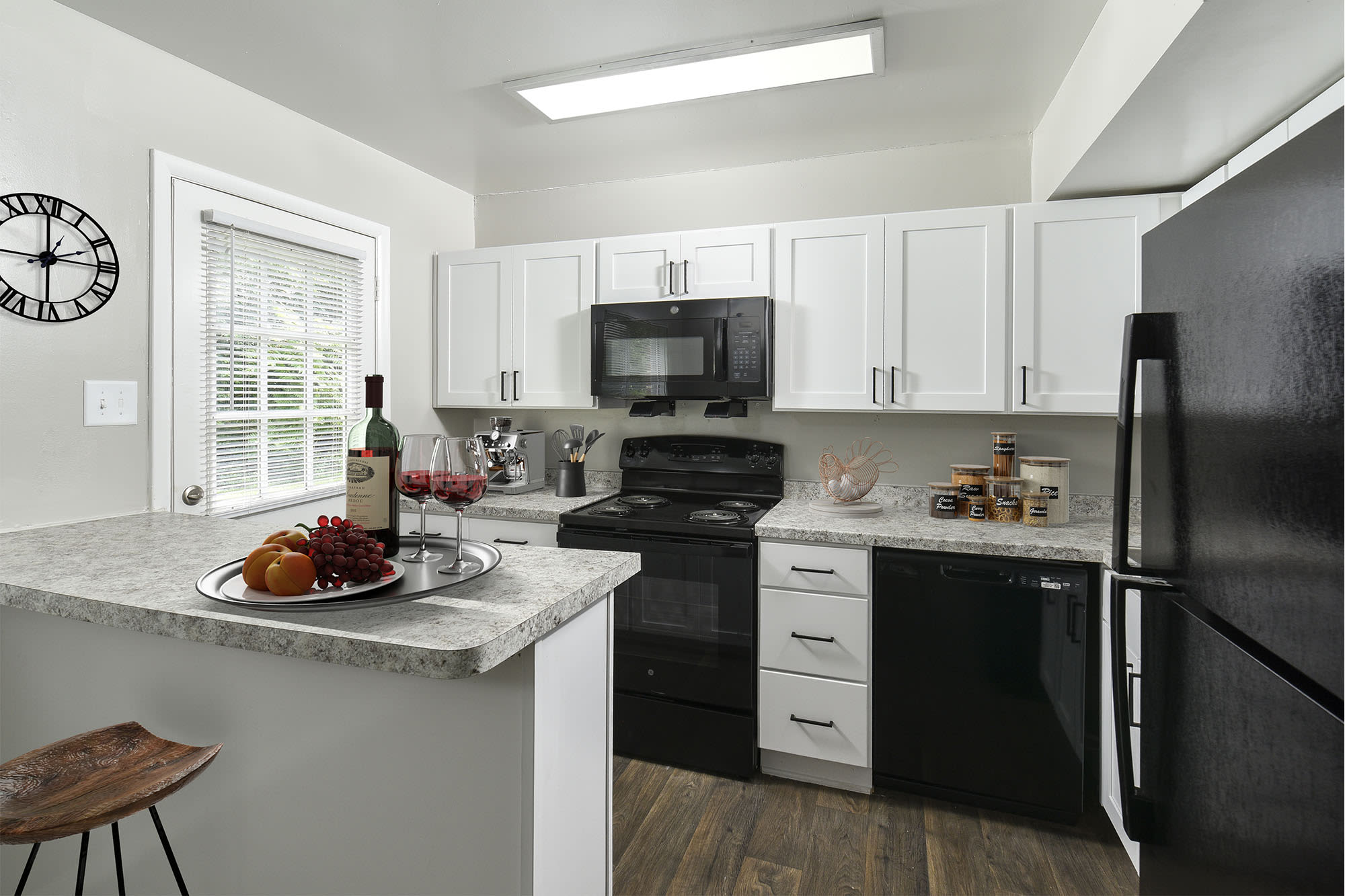 renovated kitchen at James River Pointe in Richmond, Virginia