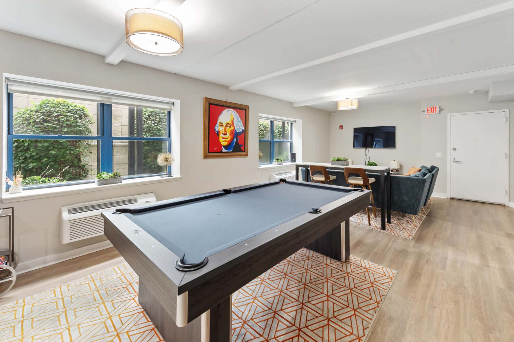 pool table at The Monroe in Morristown, New Jersey