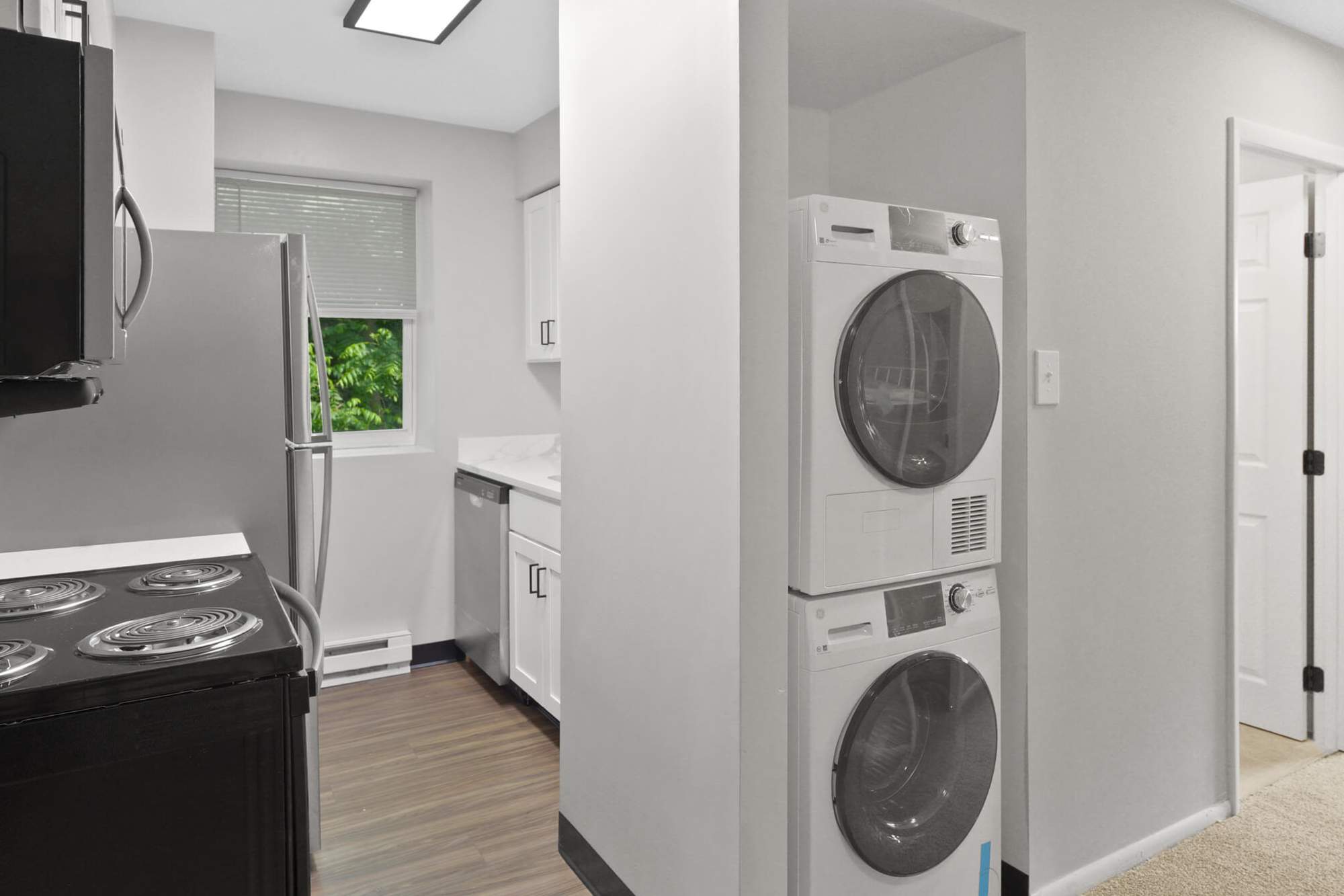 renovated kitchen at Lehigh Square in Allentown, Pennsylvania