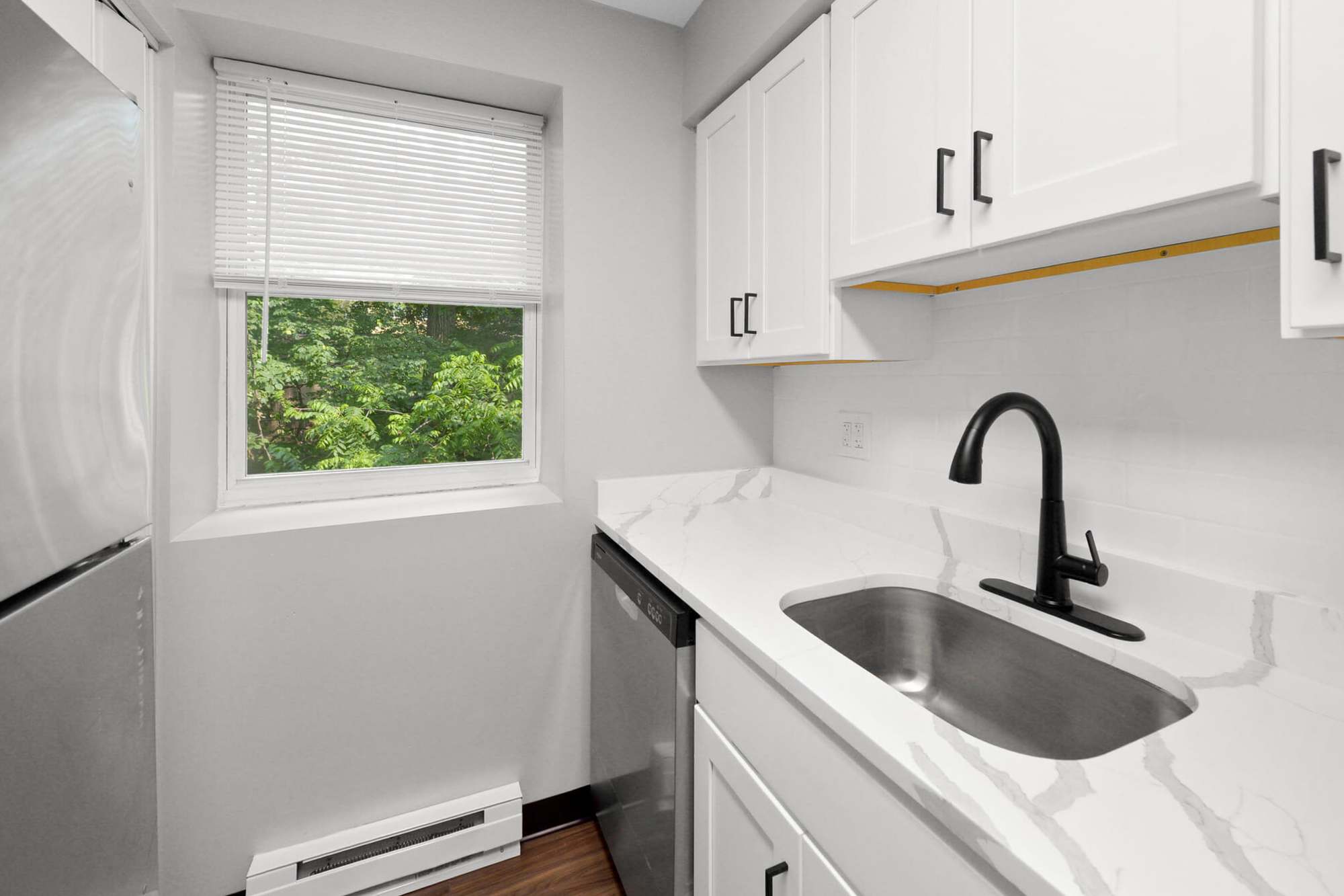 renovated kitchen at Lehigh Square in Allentown, Pennsylvania