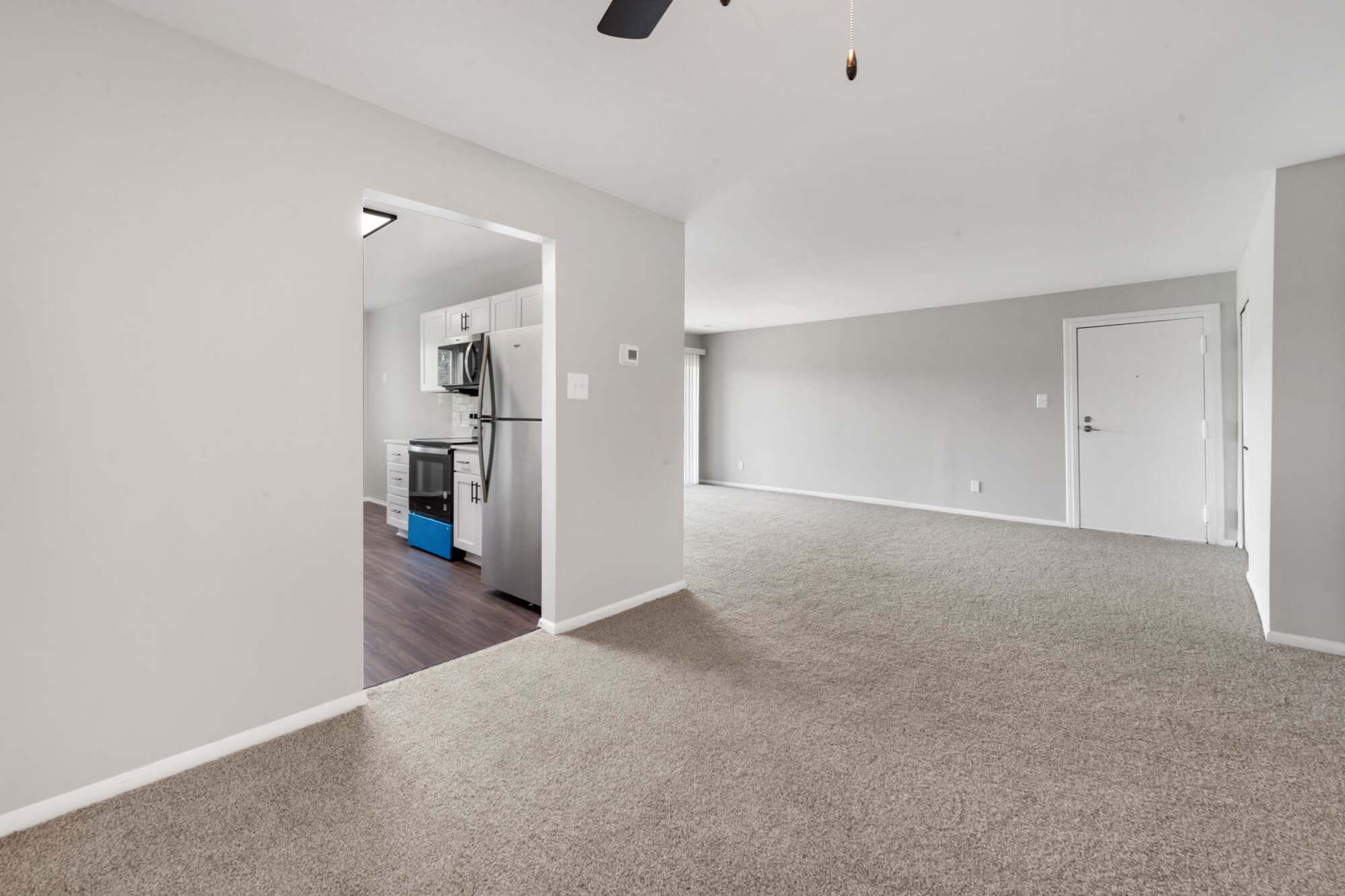 Renovated Kitchen, Dining, and living room at Greenspring in York, Pennsylvania