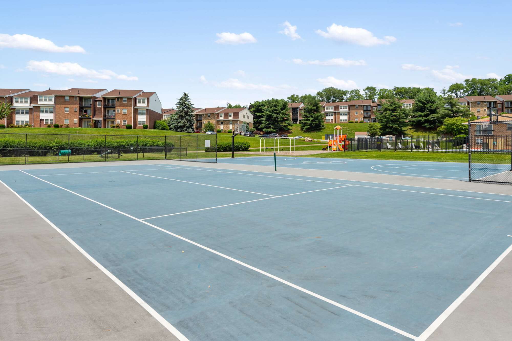 tennis court at Greenspring in York, Pennsylvania