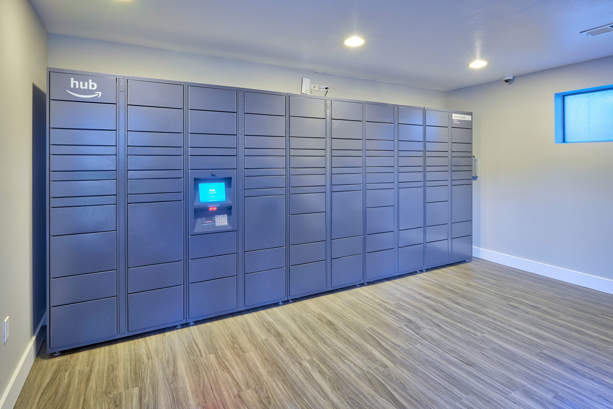 Package lockers at Alton Green Apartments in Denver, Colorado