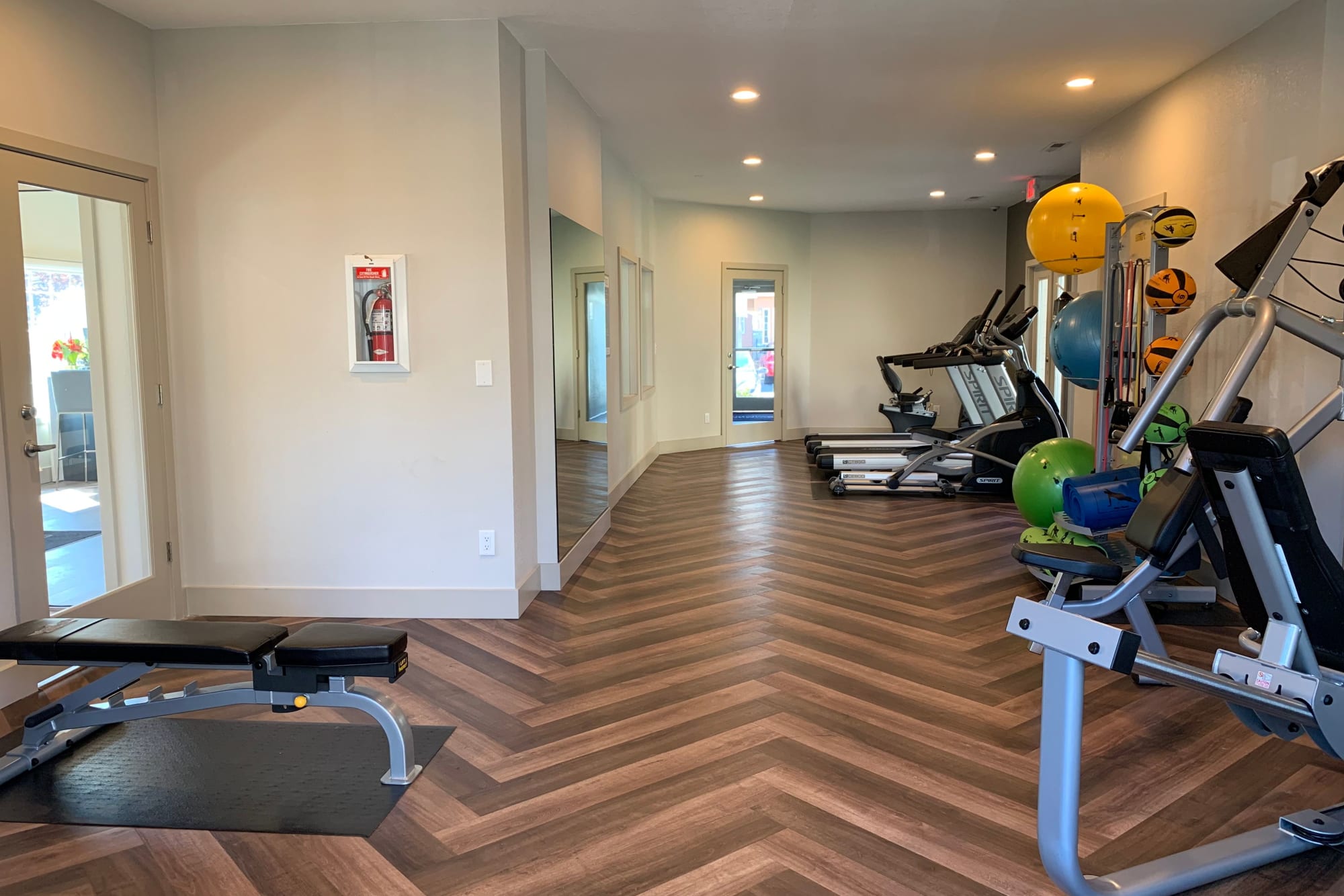 Newly renovated fitness center at Carriage House Apartments in Vancouver, Washington