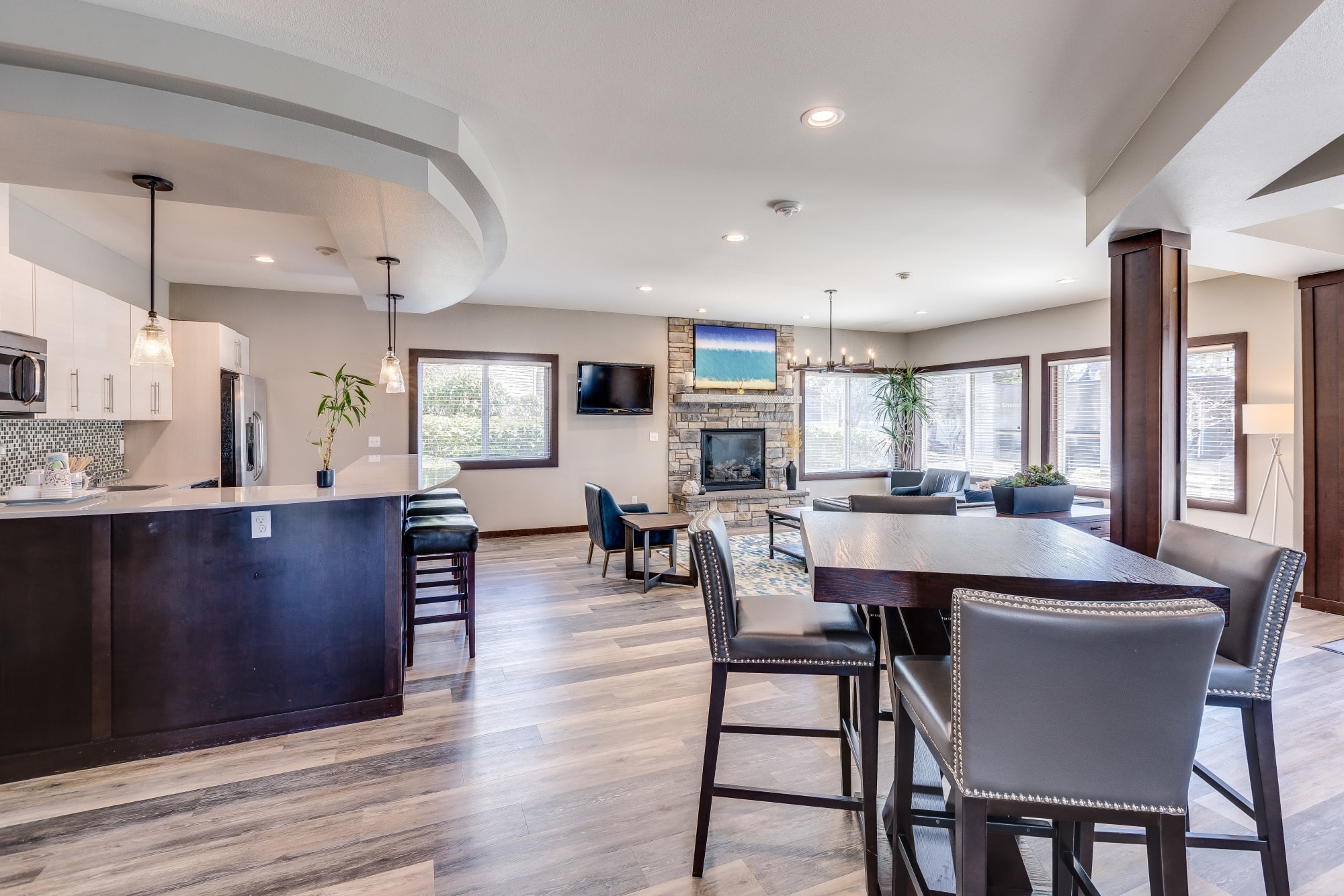 The front office at the clubhouse at Cascade Ridge in Silverdale, Washington