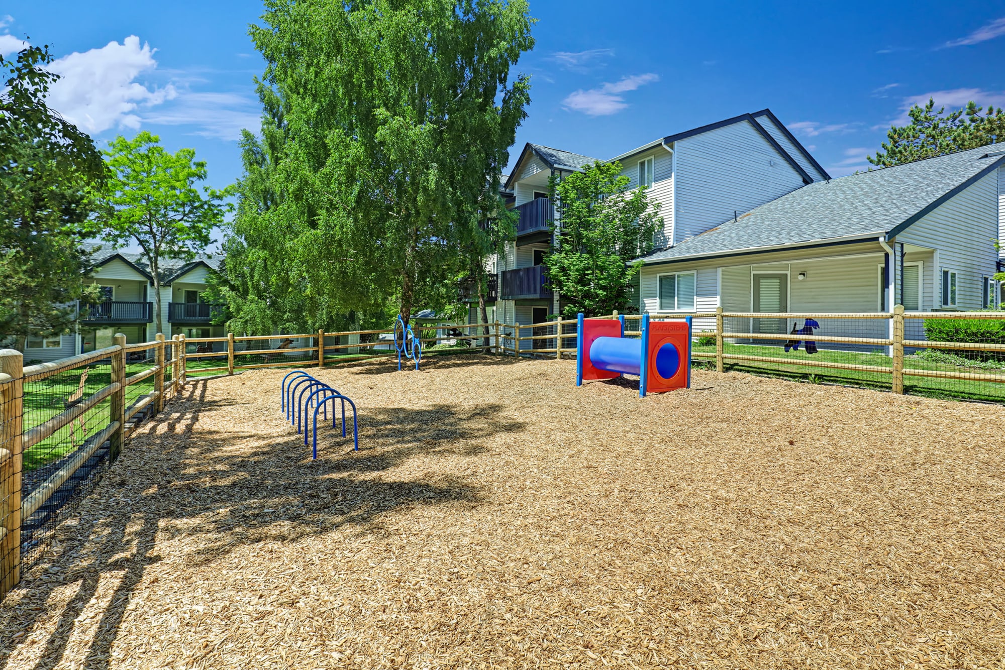 Enjoy the convenience of a friendly dog park onsite at Cascade Ridge in Silverdale, Washington