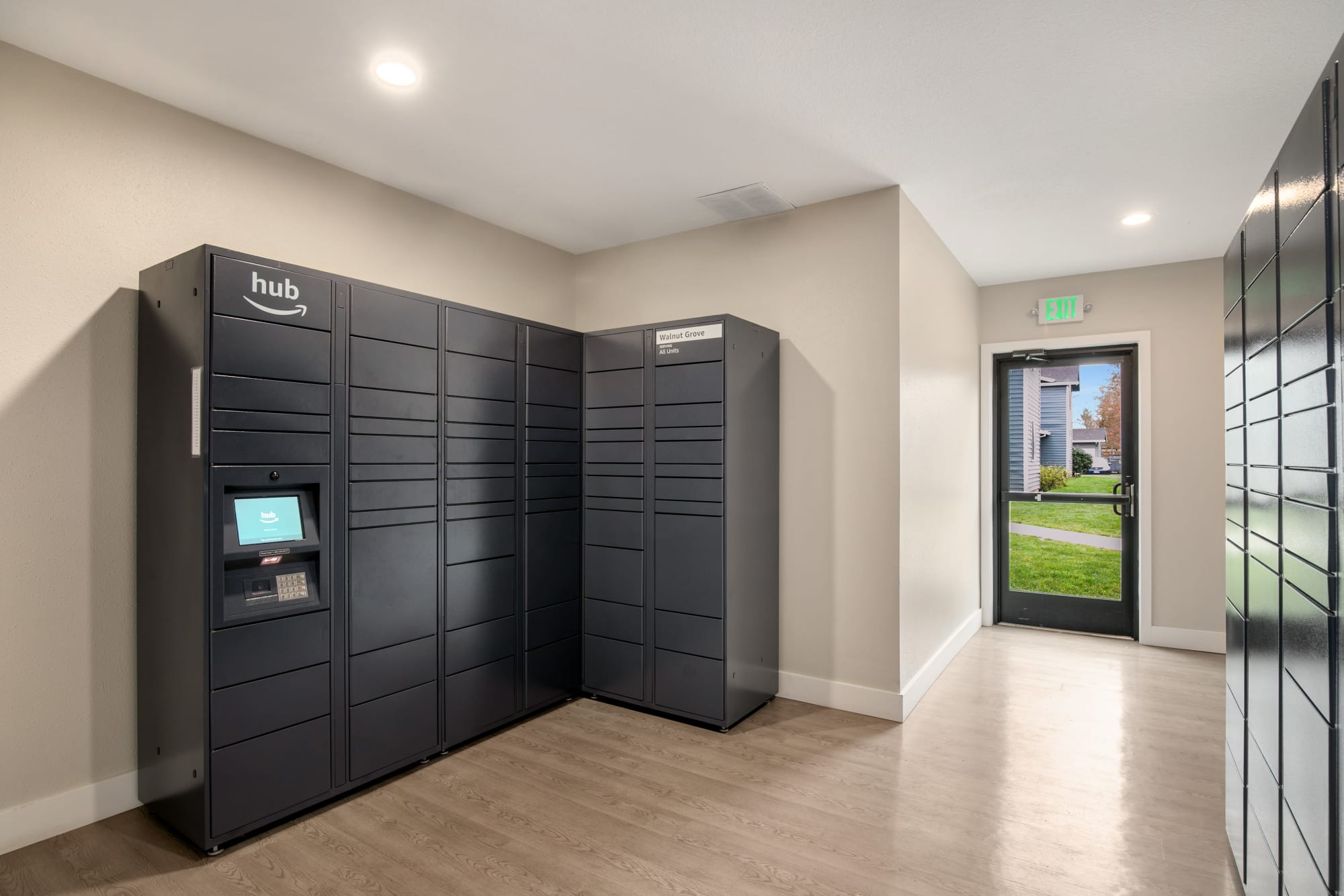 24-hour package lockers with Amazon HUB at Walnut Grove Landing Apartments in Vancouver, Washington