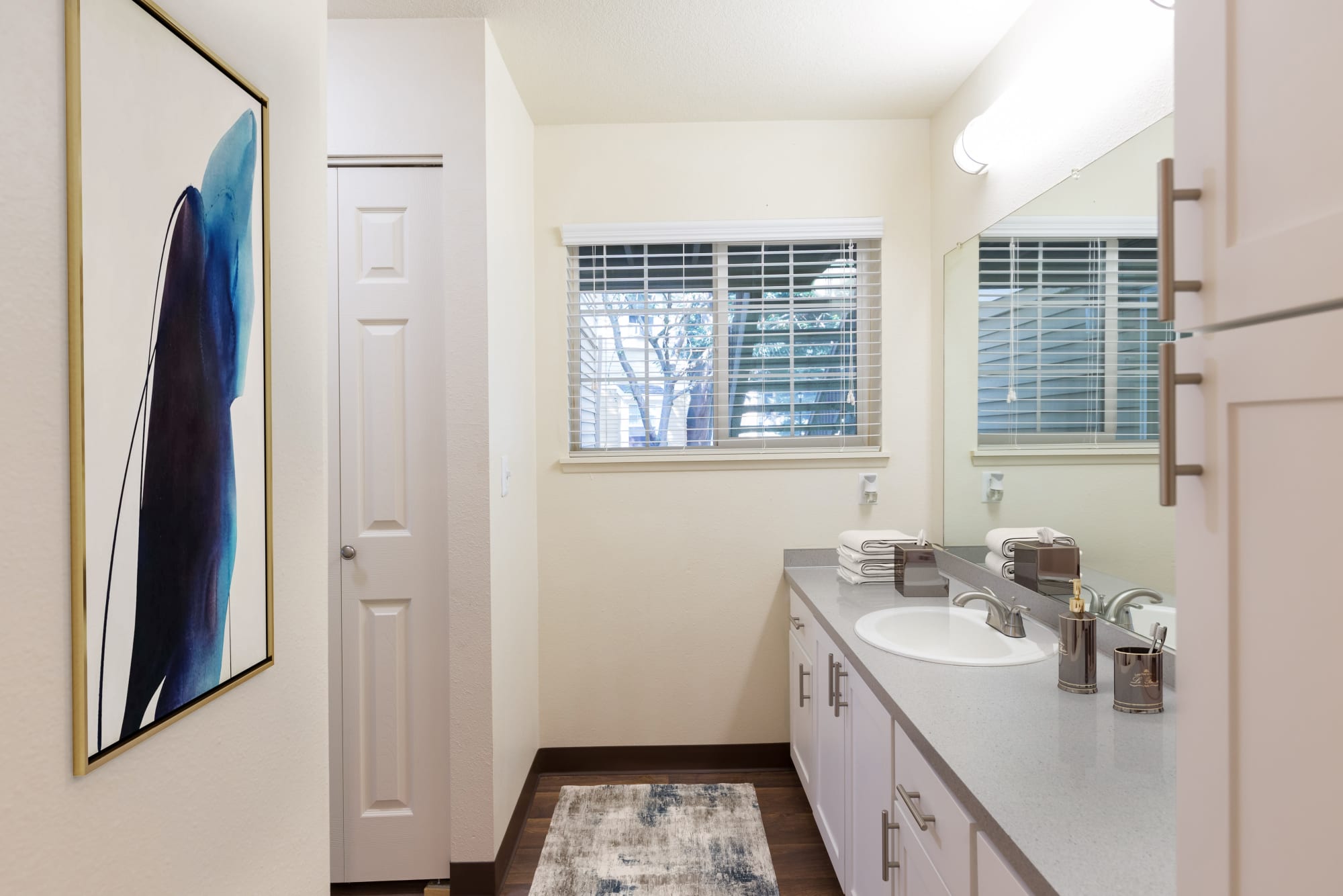 Spacious and bright bathroom at Autumn Chase Apartments in Vancouver, Washington