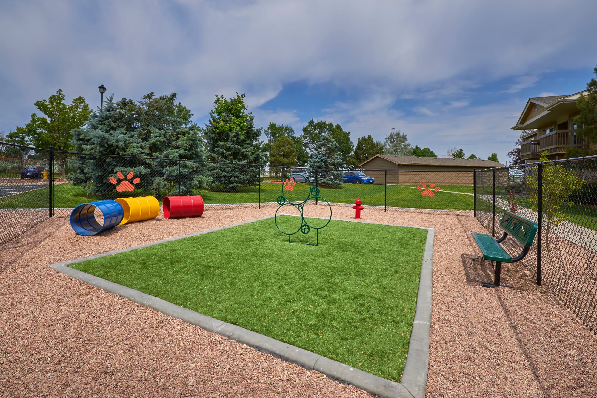 Bark park at Crossroads at City Center Apartments in Aurora, Colorado
