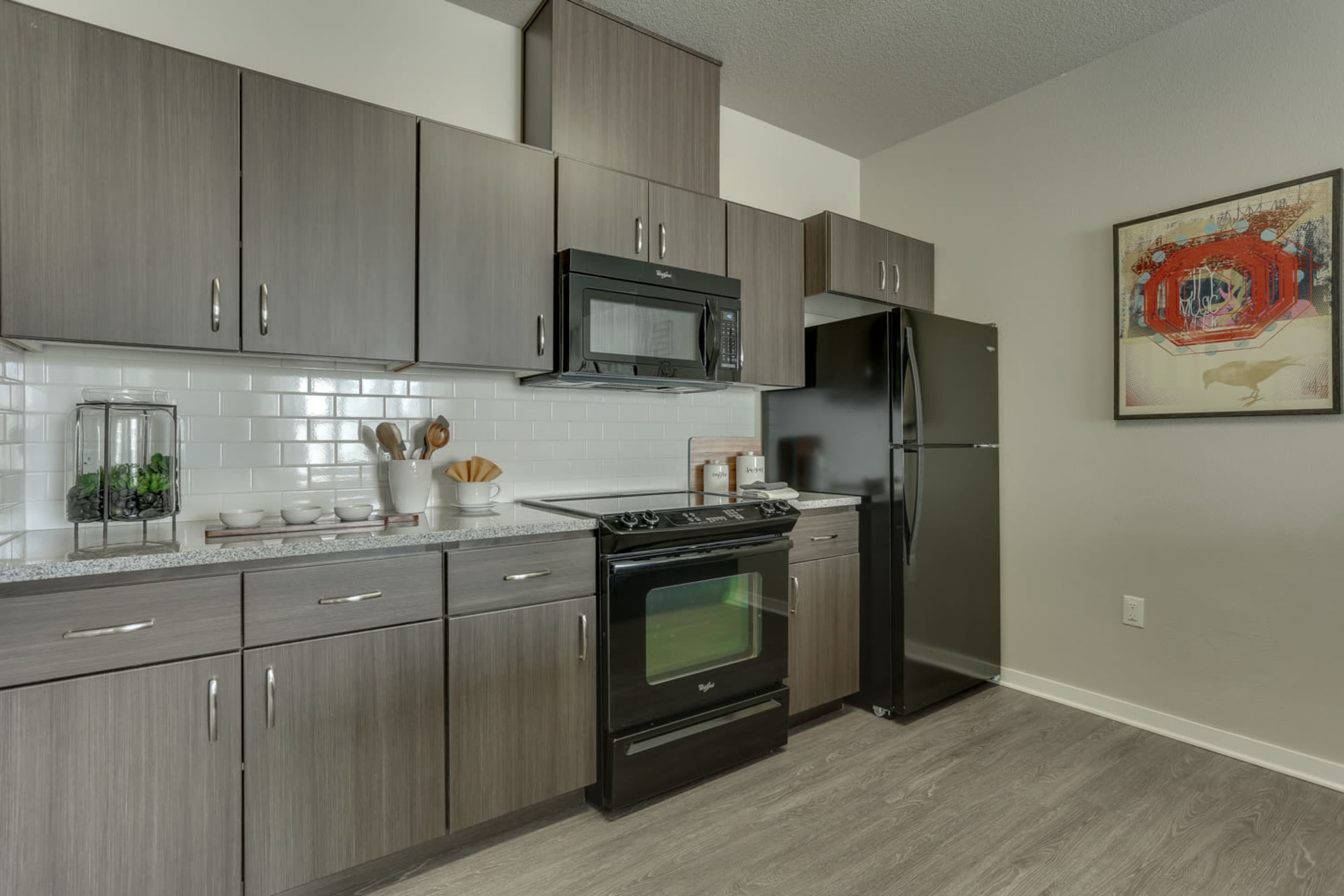 Modern kitchen appliances at Terrene at the Grove in Wilsonville, Oregon