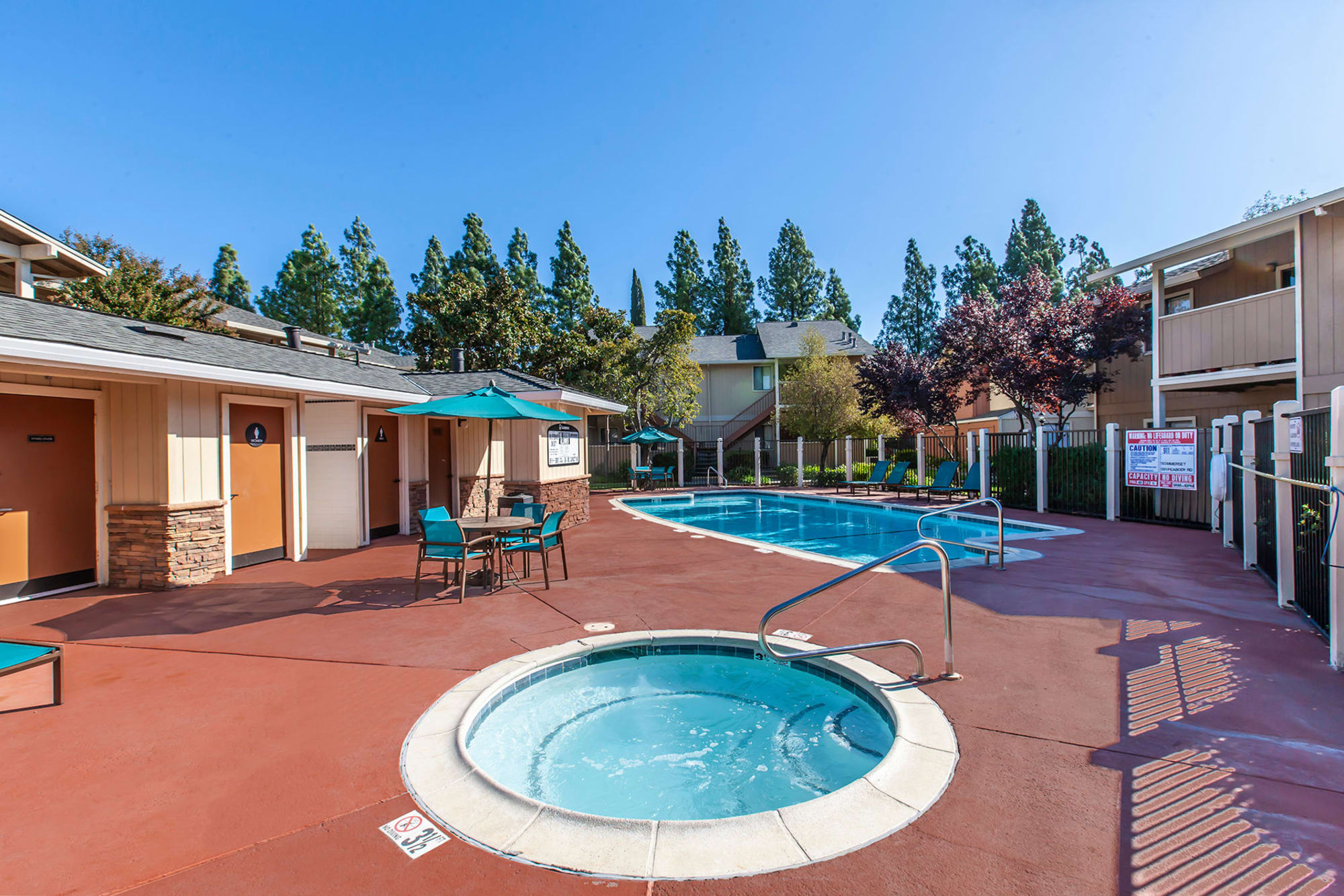 Swimming Pool and Spa View at Sommerset Apartments in Vacaville, CA