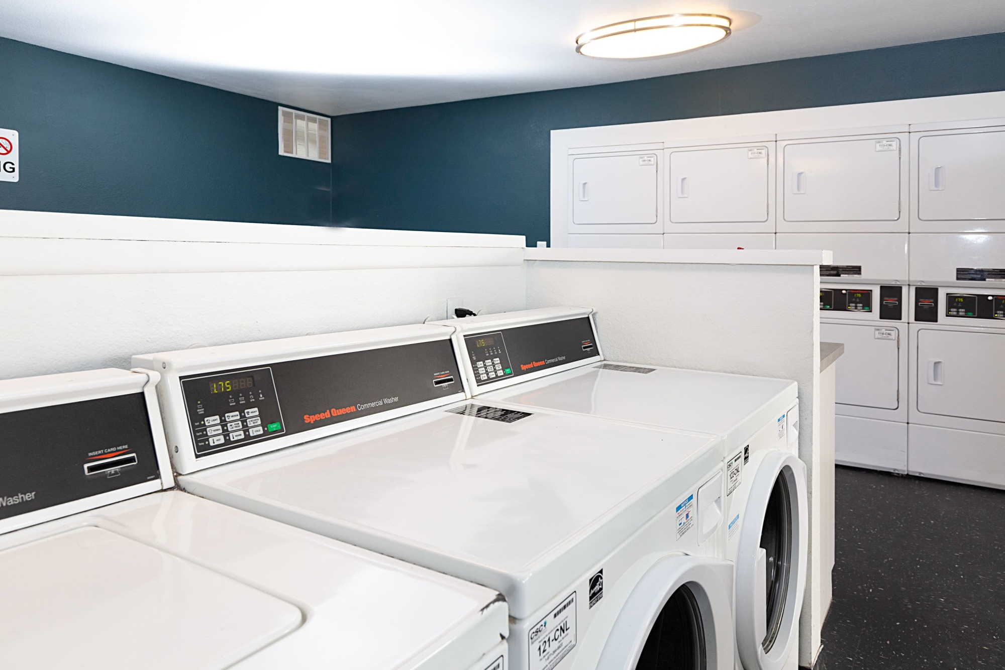 The laundry room at Callaway Apartments in Taylorsville, Utah