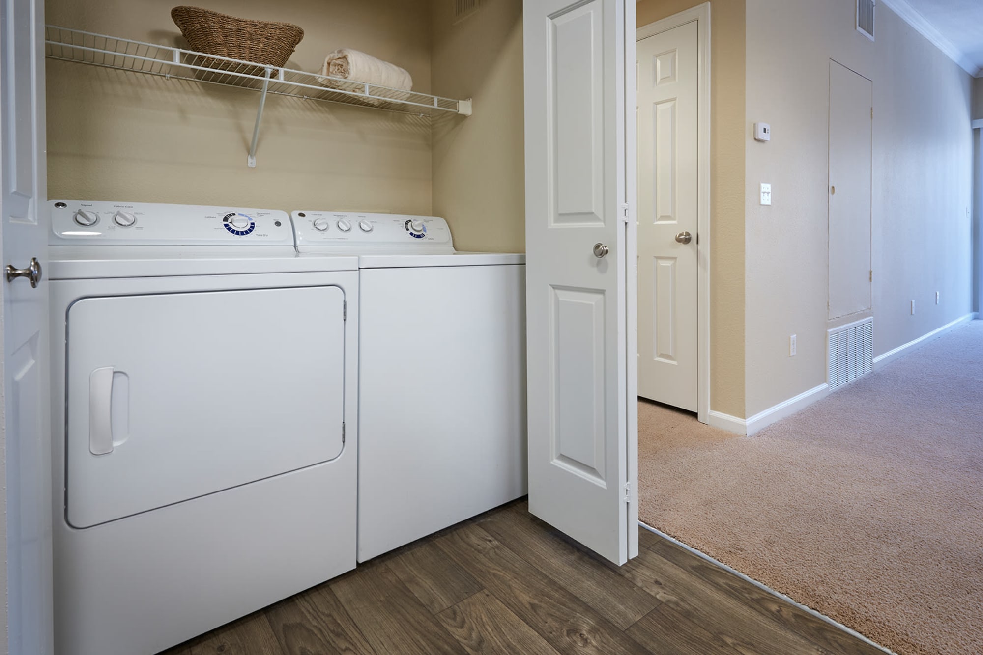 Washer and dryer at Skyecrest Apartments in Lakewood, Colorado