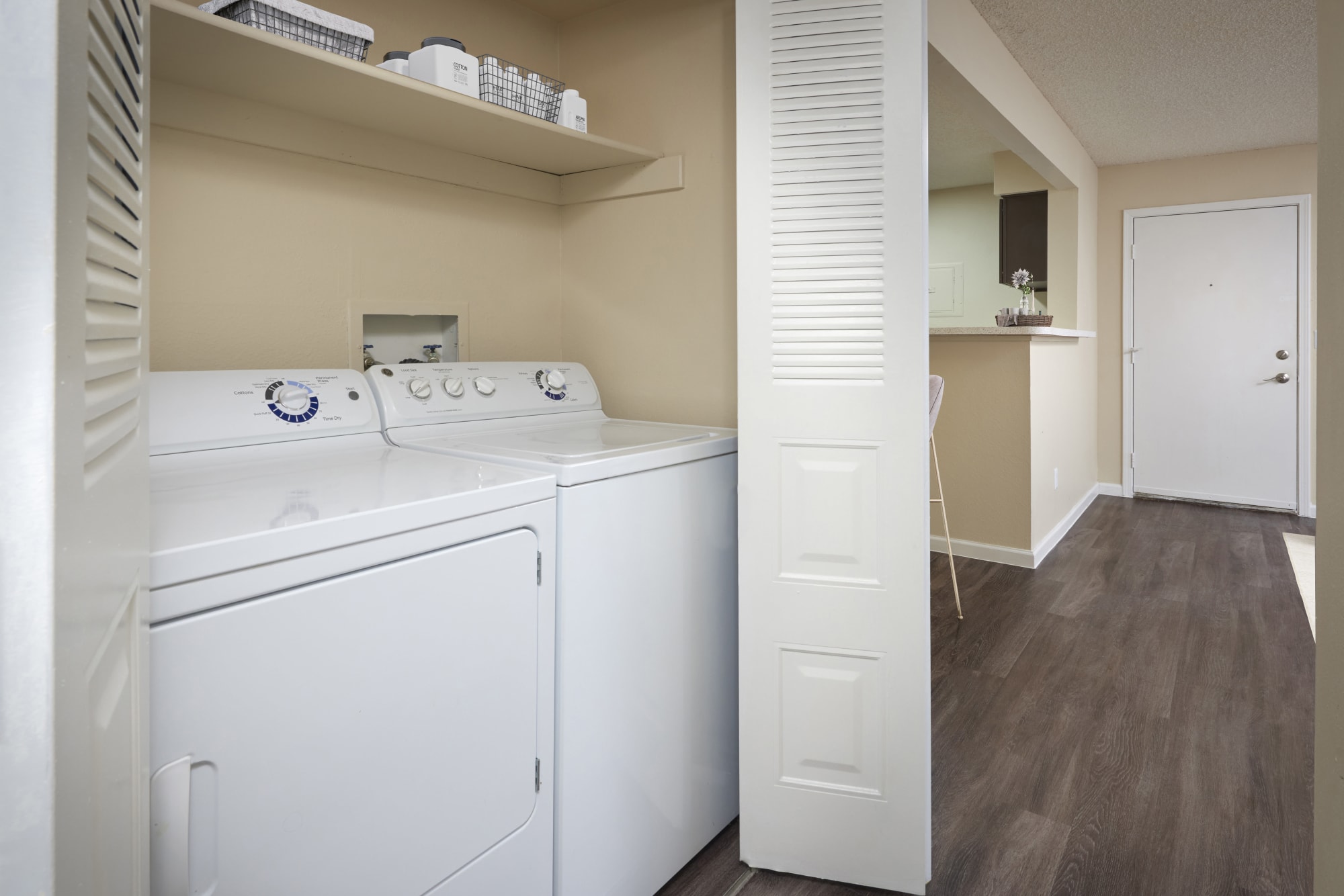 Washer and dryer included in apartments at Alton Green Apartments in Denver, Colorado