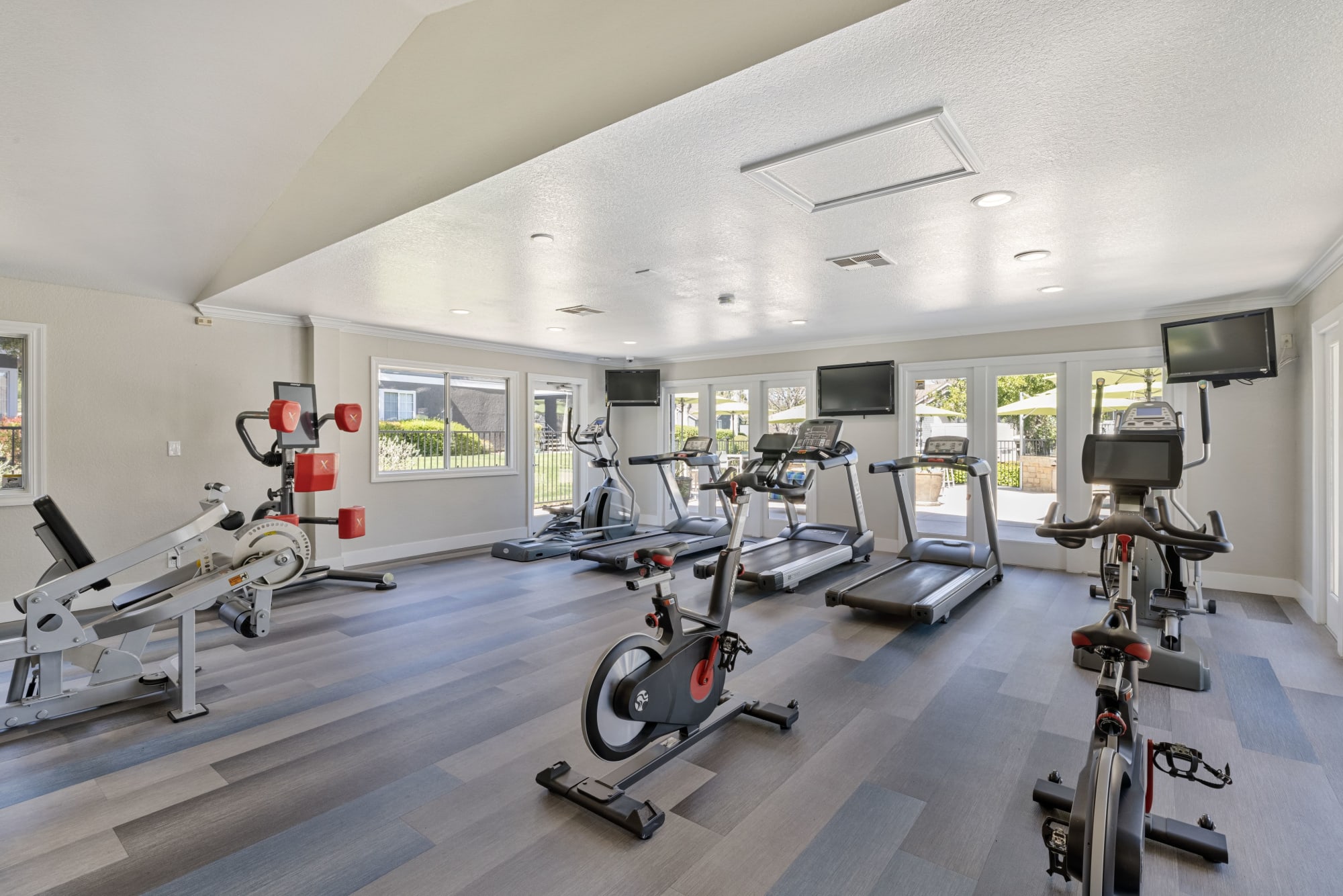 Fitness center at Village Oaks in Chino Hills, California