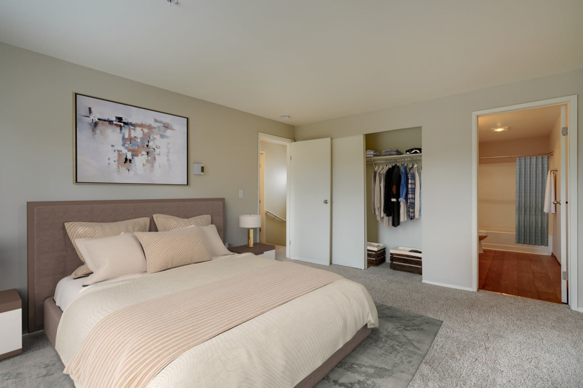 Bedroom at Renaissance at 29th Apartments in Vancouver, Washington