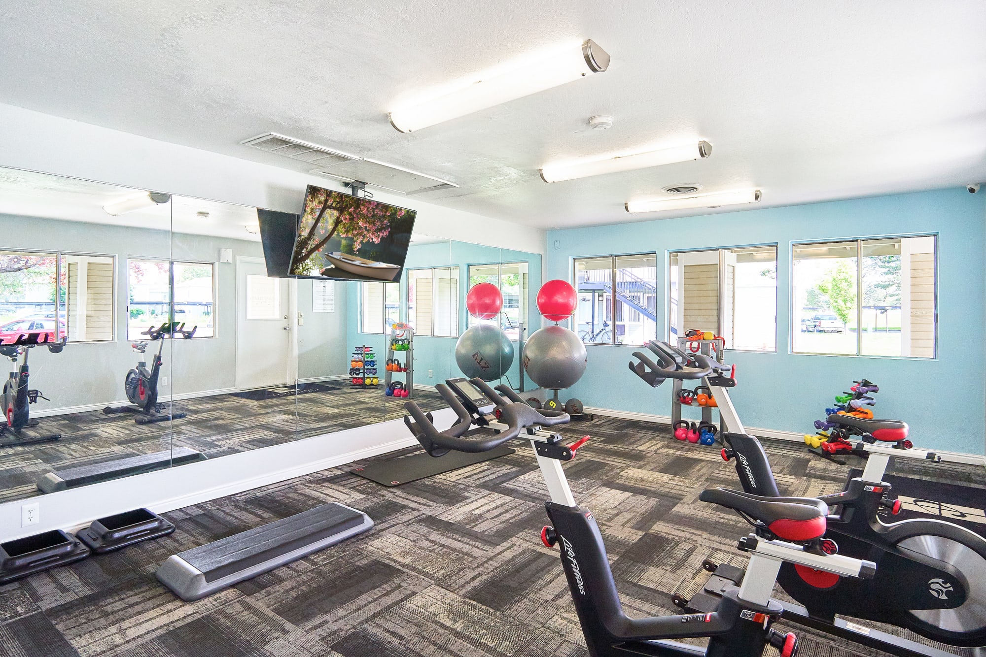 Fitness on Demand Room at Callaway Apartments in Taylorsville, Utah