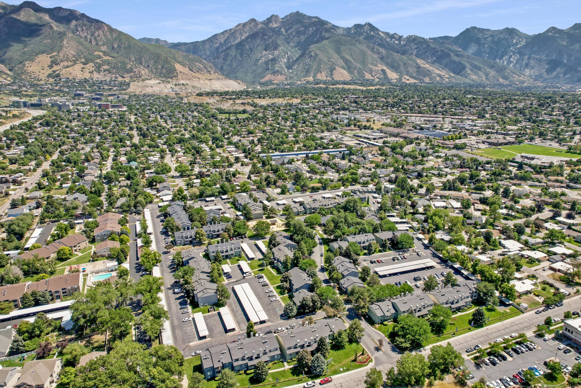 Aerial View of the community at Royal Farms Apartments in Salt Lake City, Utah