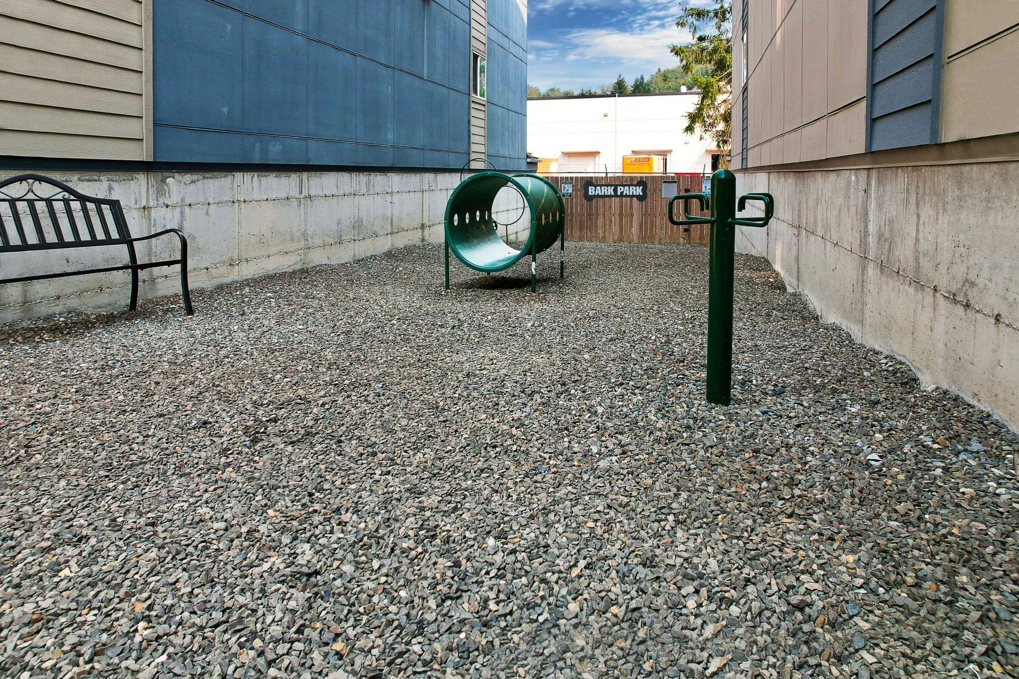 The dog park at Karbon Apartments in Newcastle, Washington