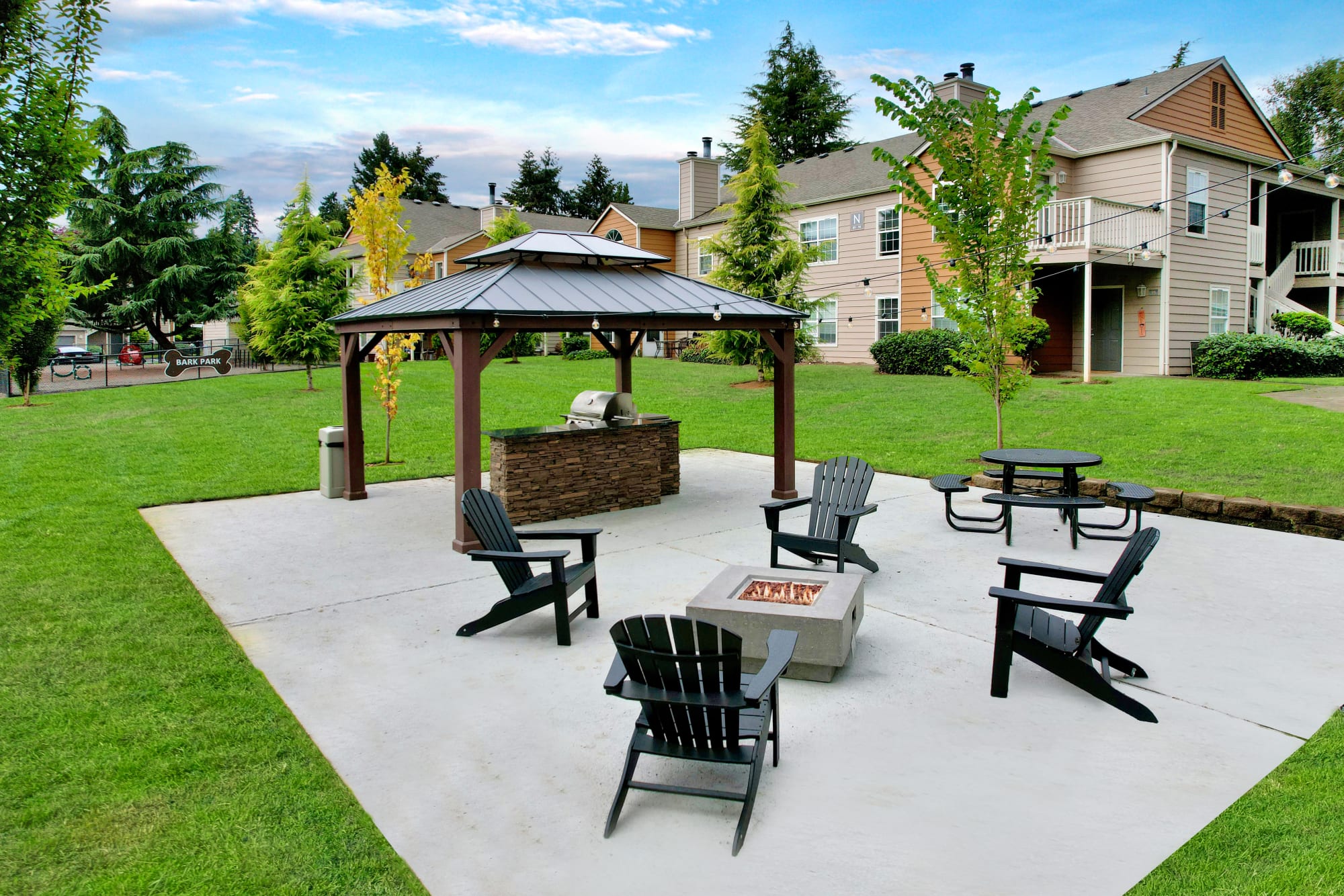 BBQ and Fire Pit at Carriage Park Apartments in Vancouver, Washington
