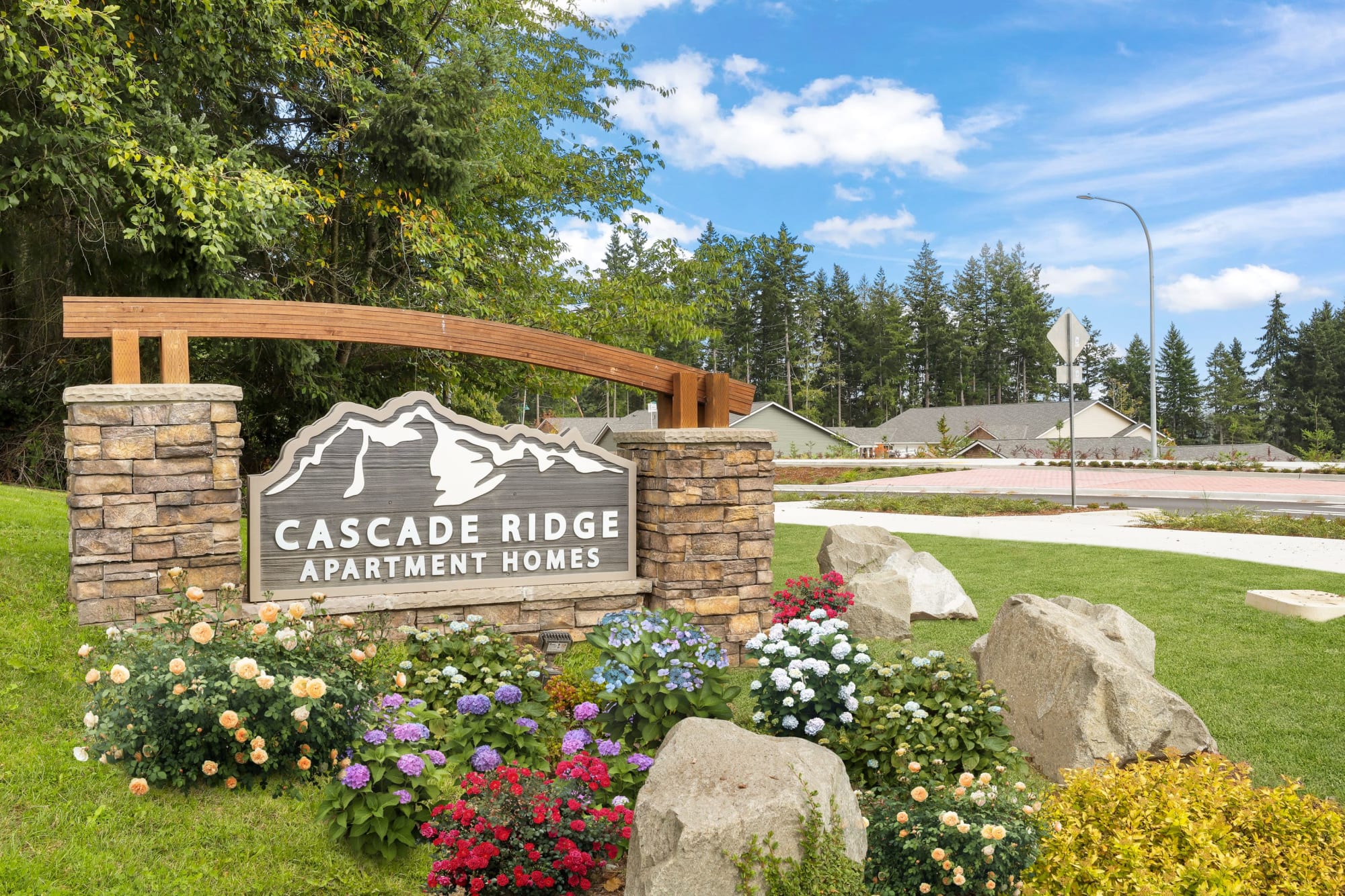 Monument Sign at Cascade Ridge in Silverdale, Washington