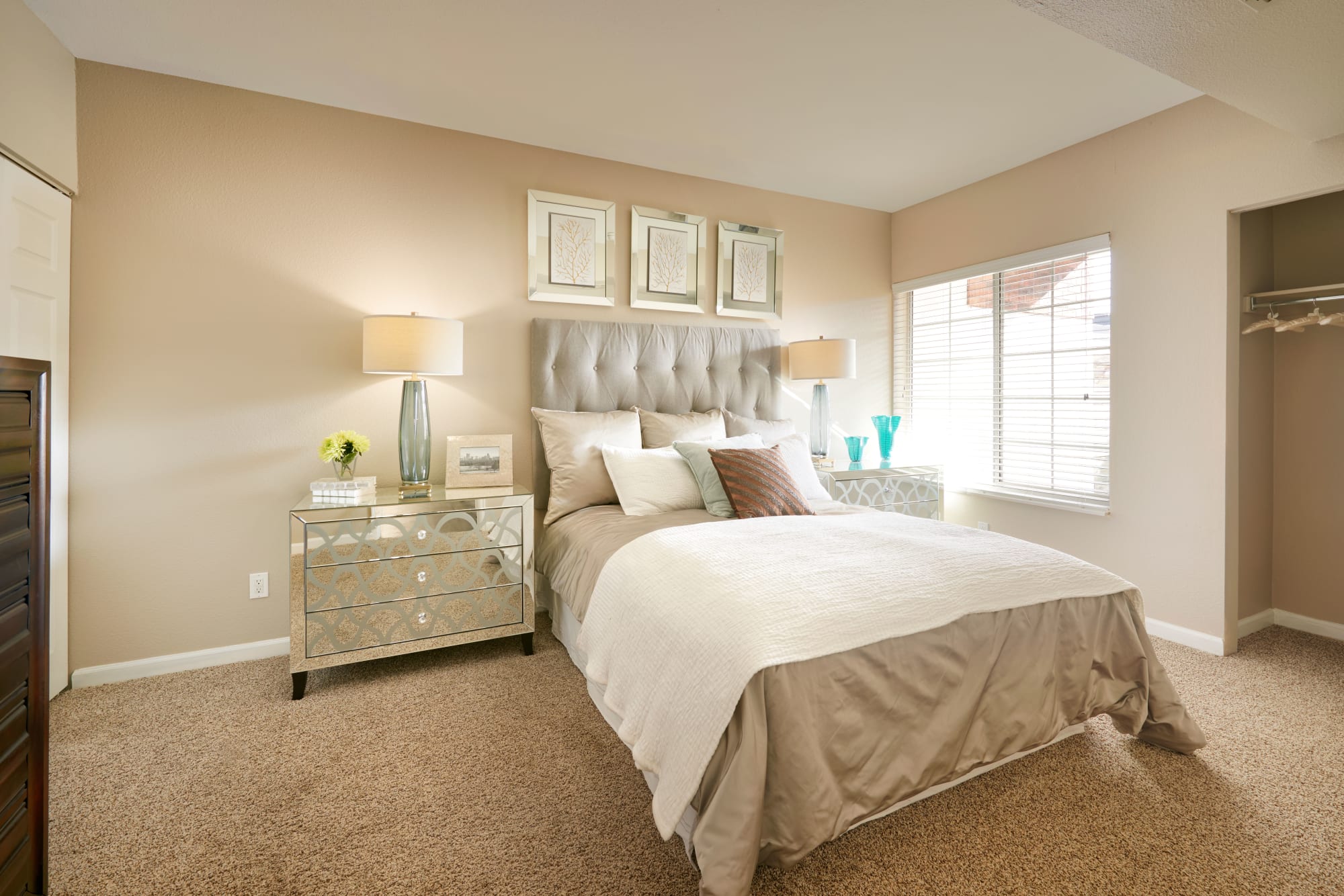 Spacious bedroom at Villas at Homestead Apartments in Englewood, Colorado