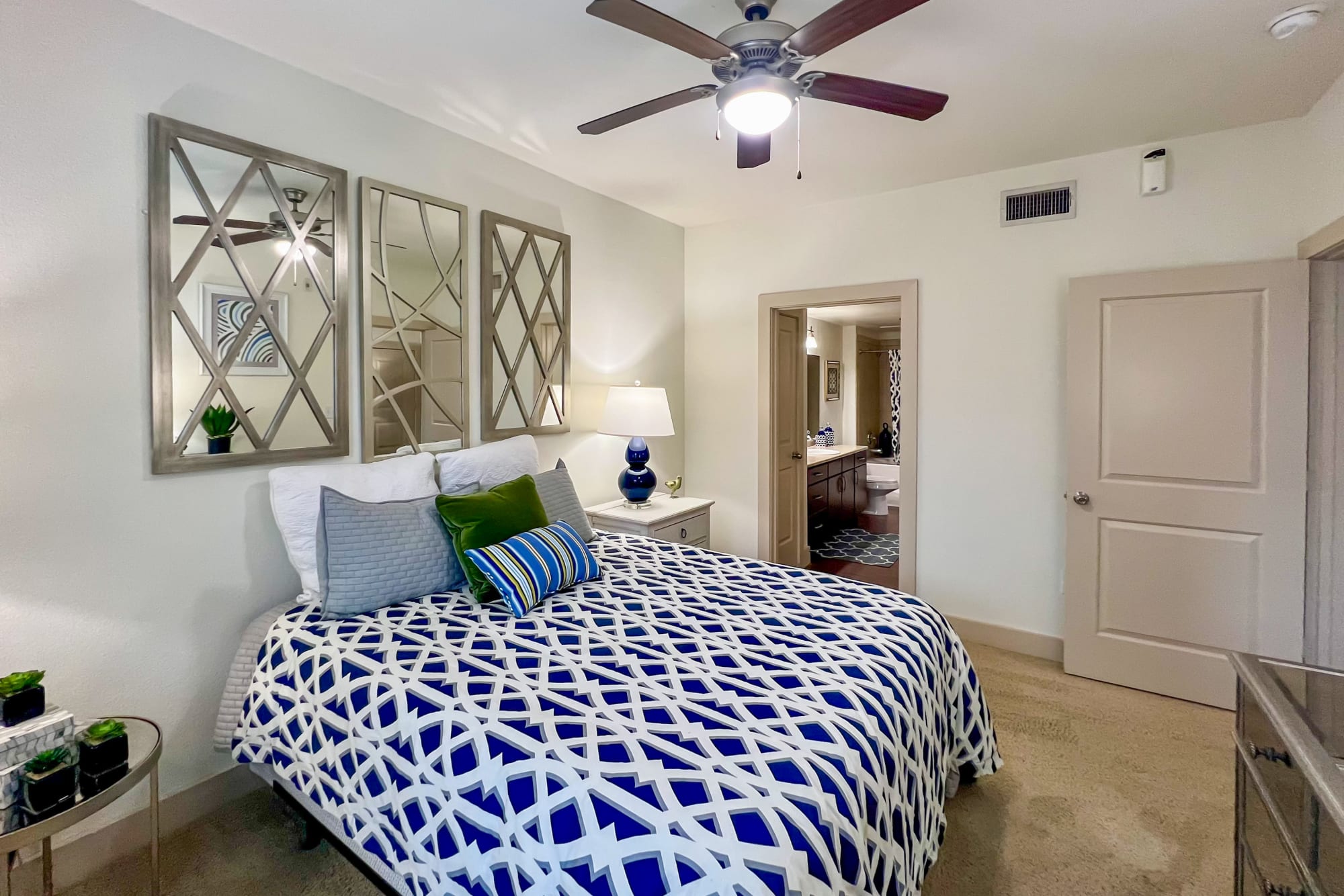 A spacious bedroom at Broadstone Grand Avenue in Pflugerville, Texas