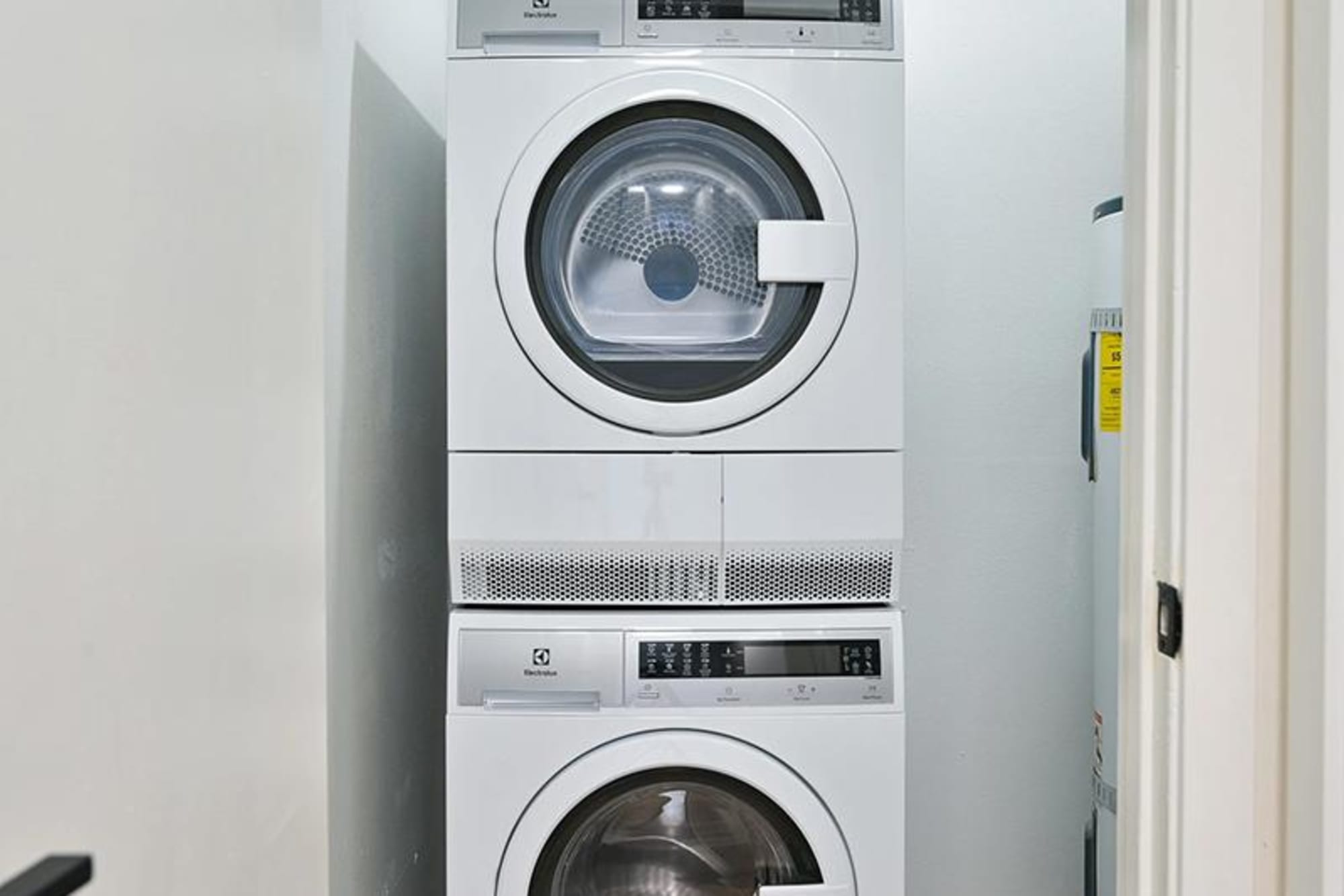 In-home washer and dryer in one of our apartments at Capri in Mountlake Terrace, Washington