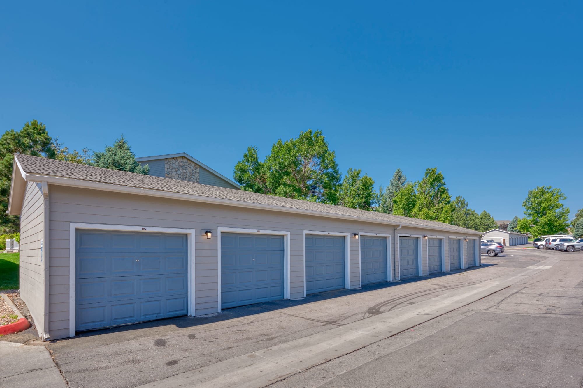 Detached Garages Available at Crossroads at City Center Apartments in Aurora, Colorado