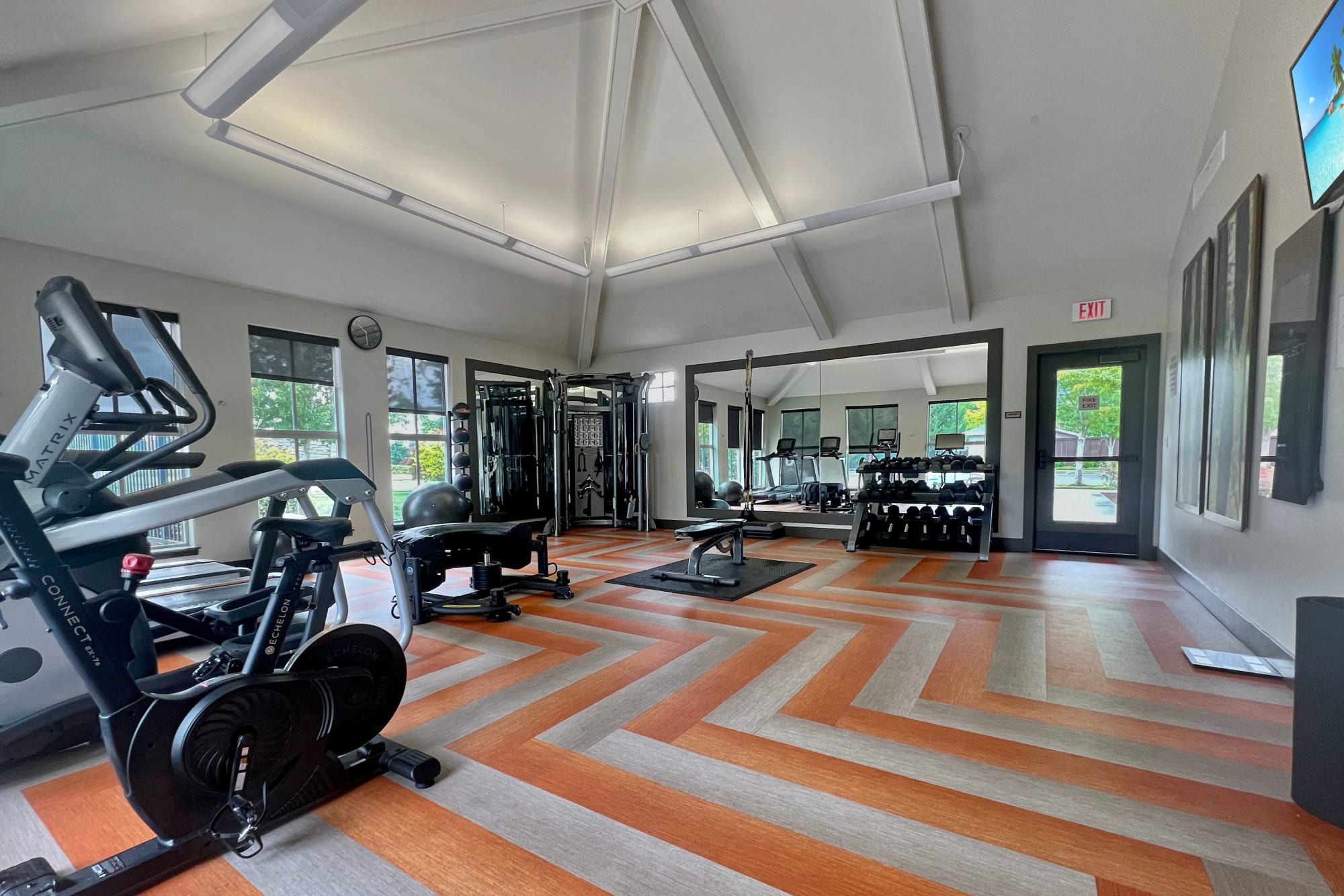 24-hour fitness center at Terrene at the Grove in Wilsonville, Oregon