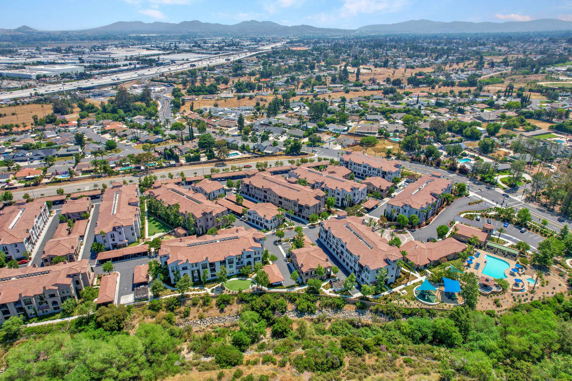 Aerial View of Property at Palisades Sierra Del Oro in Corona, California