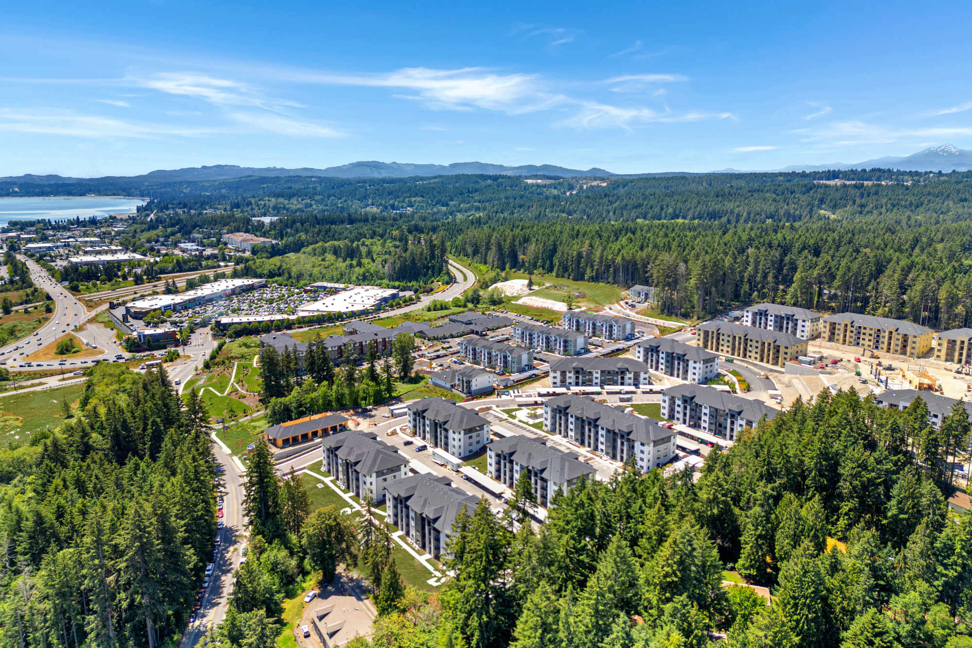 Aerial of the property at The Highlands at Silverdale in Silverdale, Washington