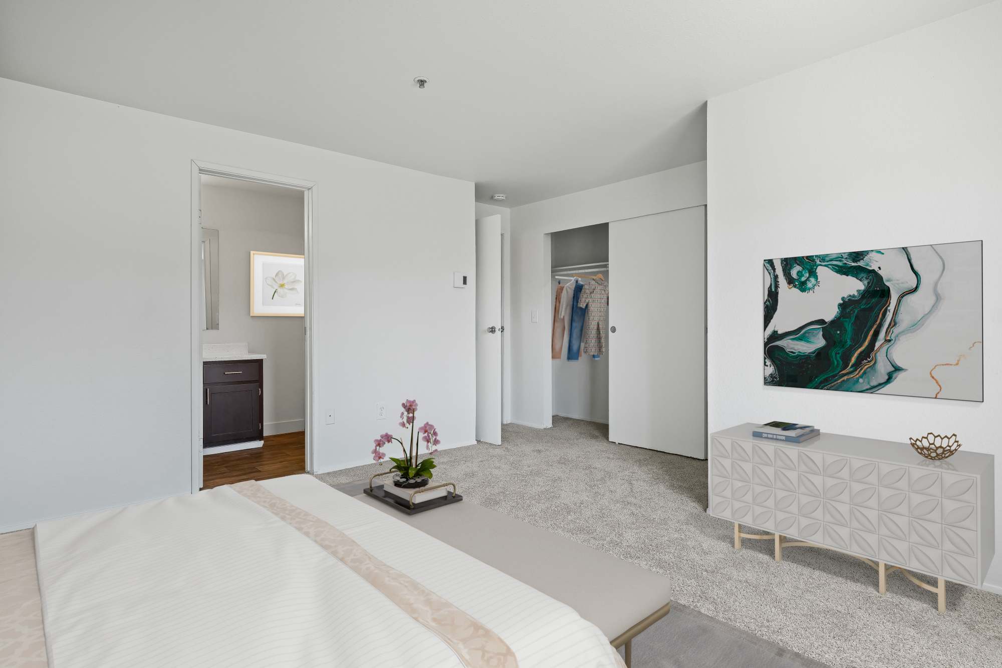 Bedroom at Renaissance at 29th Apartments in Vancouver, Washington