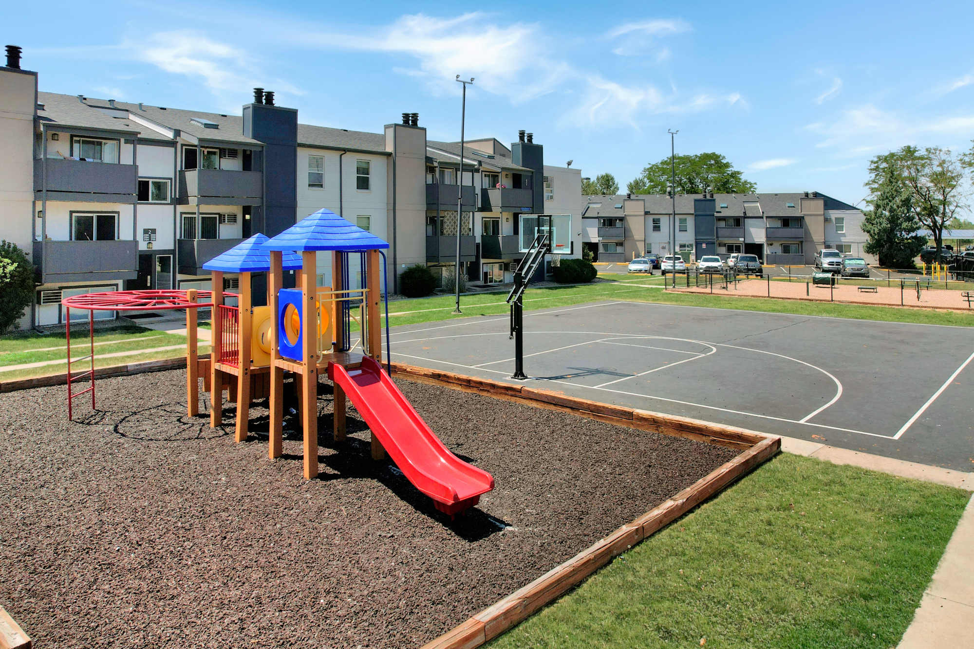 Children's playground at Ascent at Havana in Denver, Colorado