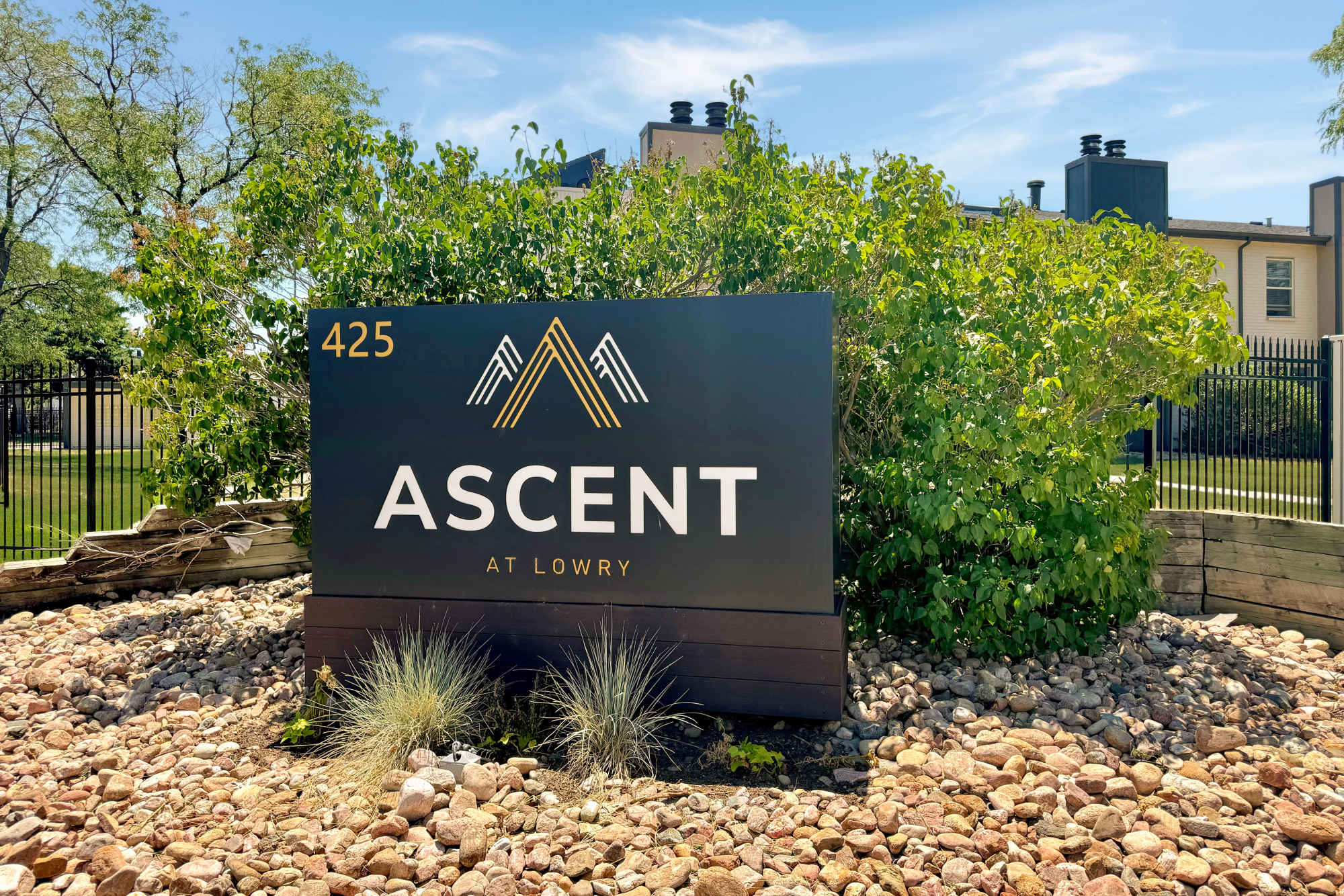 Monument Sign at Ascent at Lowry in Denver, Colorado