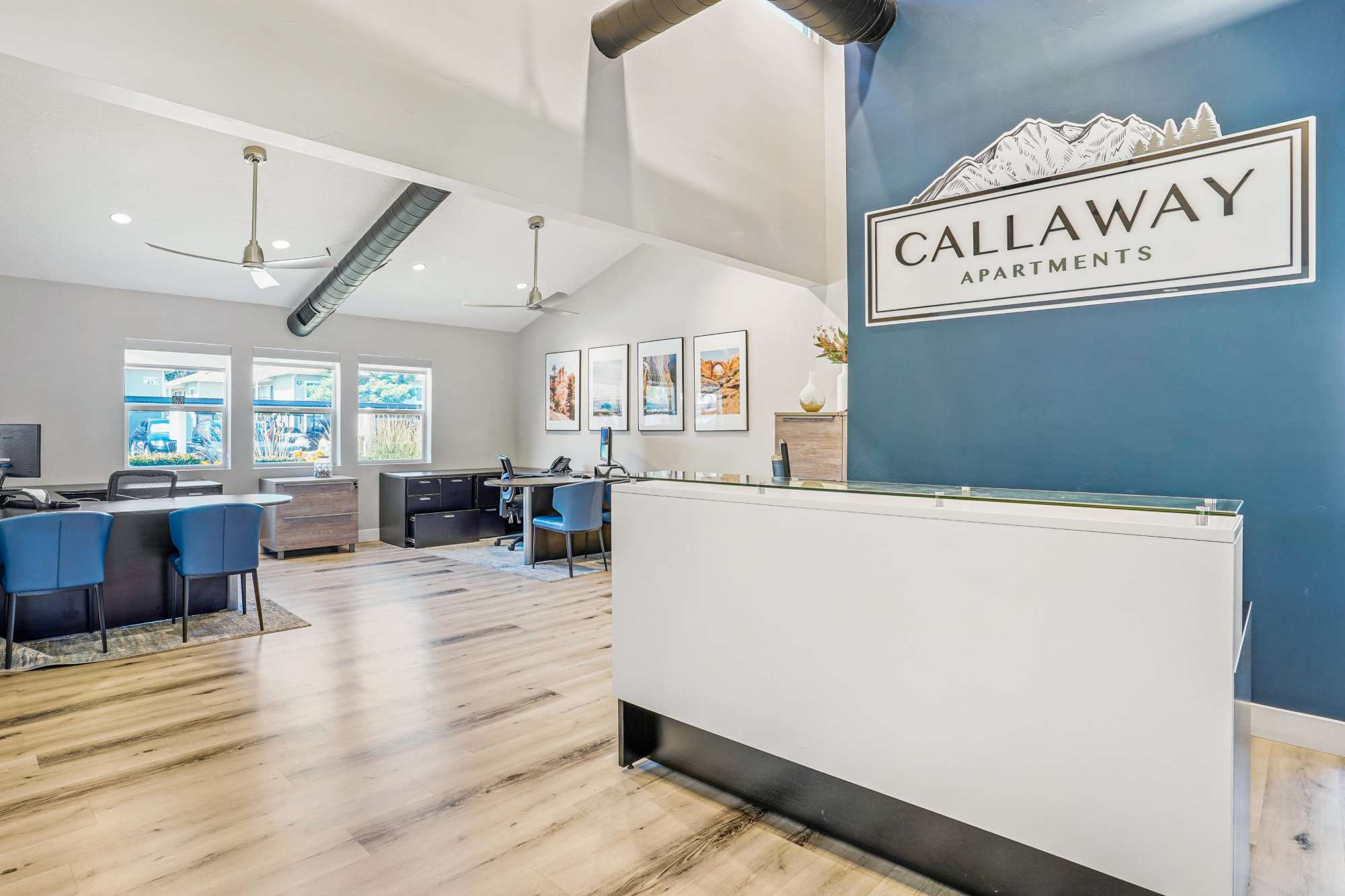 Newly Renovated Clubhouse with Lounge at Callaway Apartments in Taylorsville, Utah