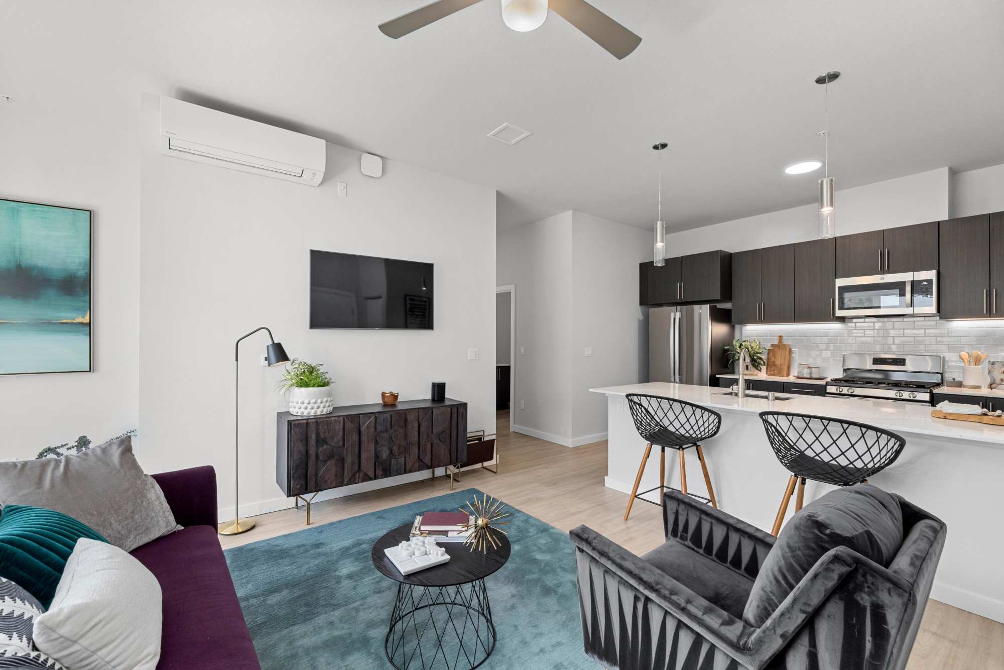 Spacious living Room at The Highlands at Silverdale in Silverdale, Washington