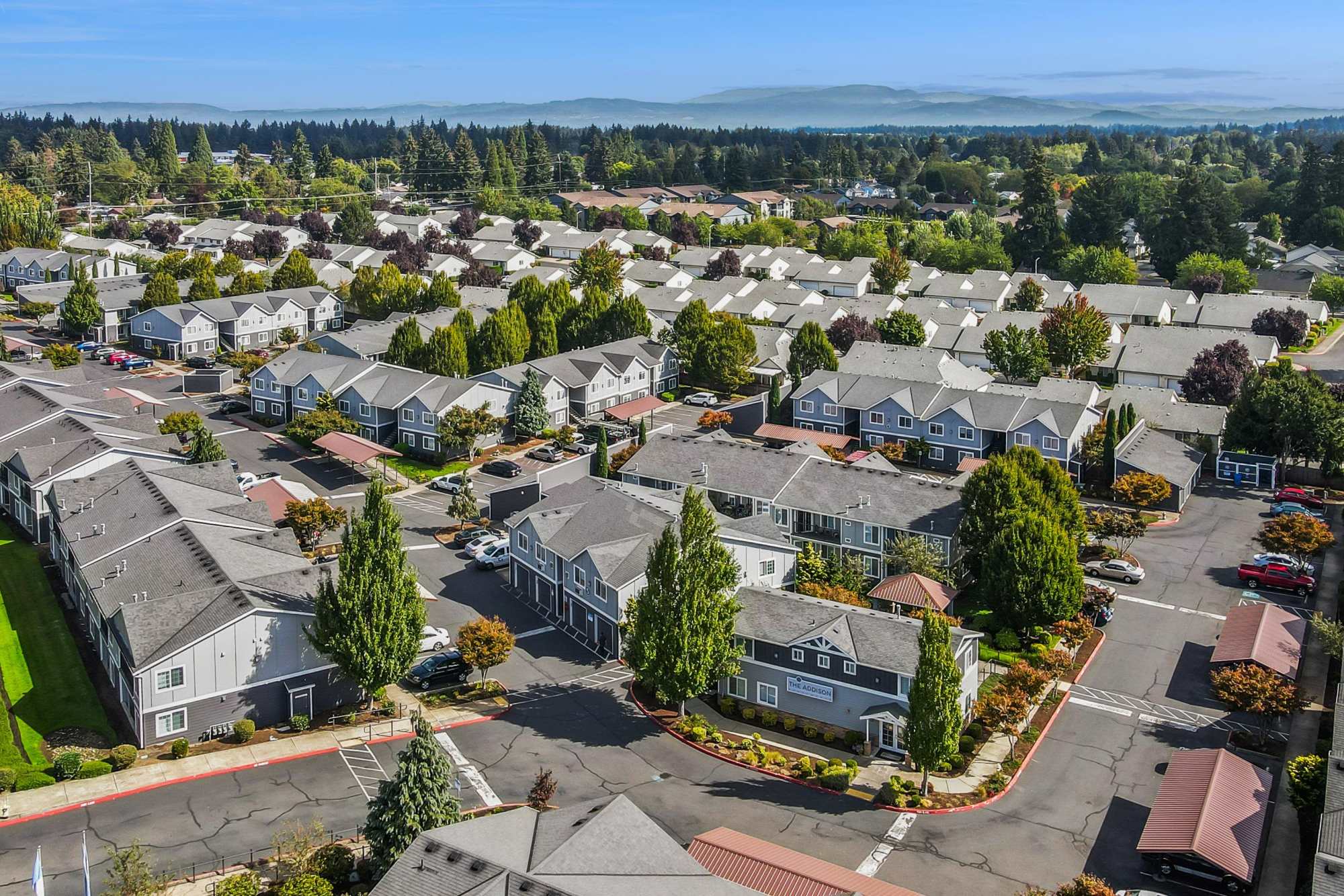 Aerial View of Property at The Addison Apartments in Vancouver, Washington