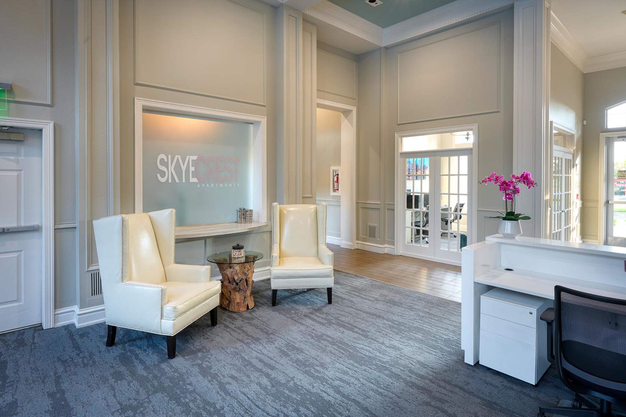 Leasing office at Skyecrest Apartments in Lakewood, Colorado