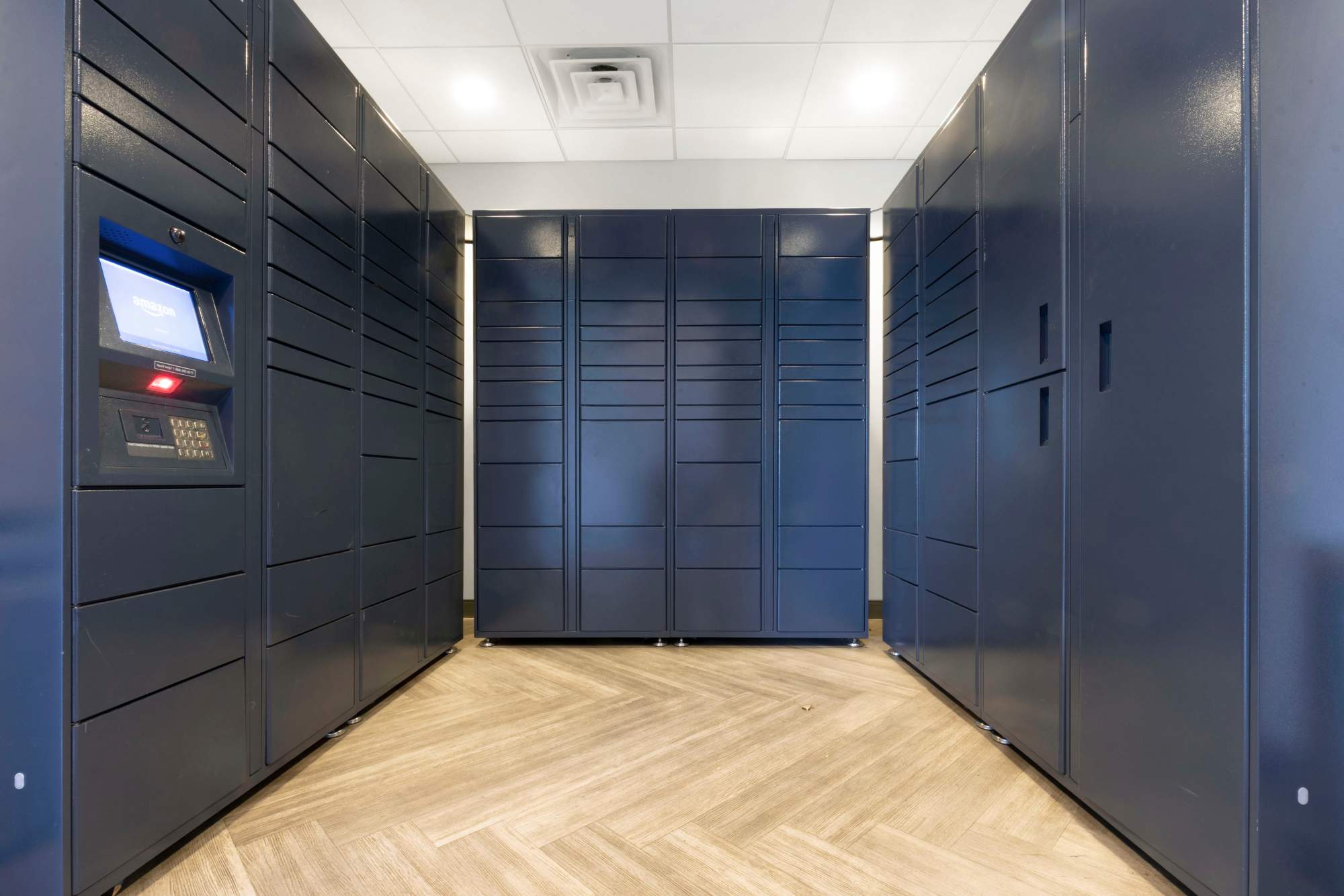 Mail room at 400 RHETT in Greenville, South Carolina