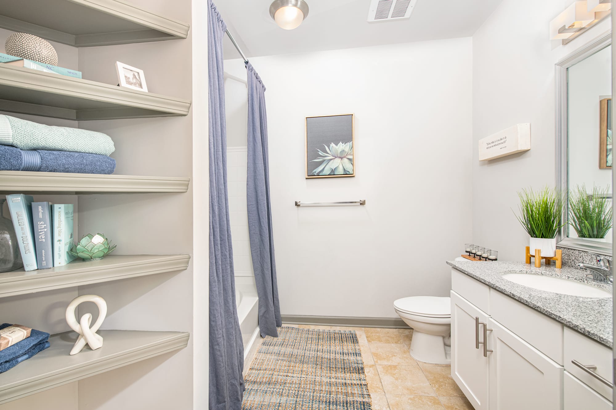 Luxurious bathroom at 400 RHETT in Greenville, South Carolina