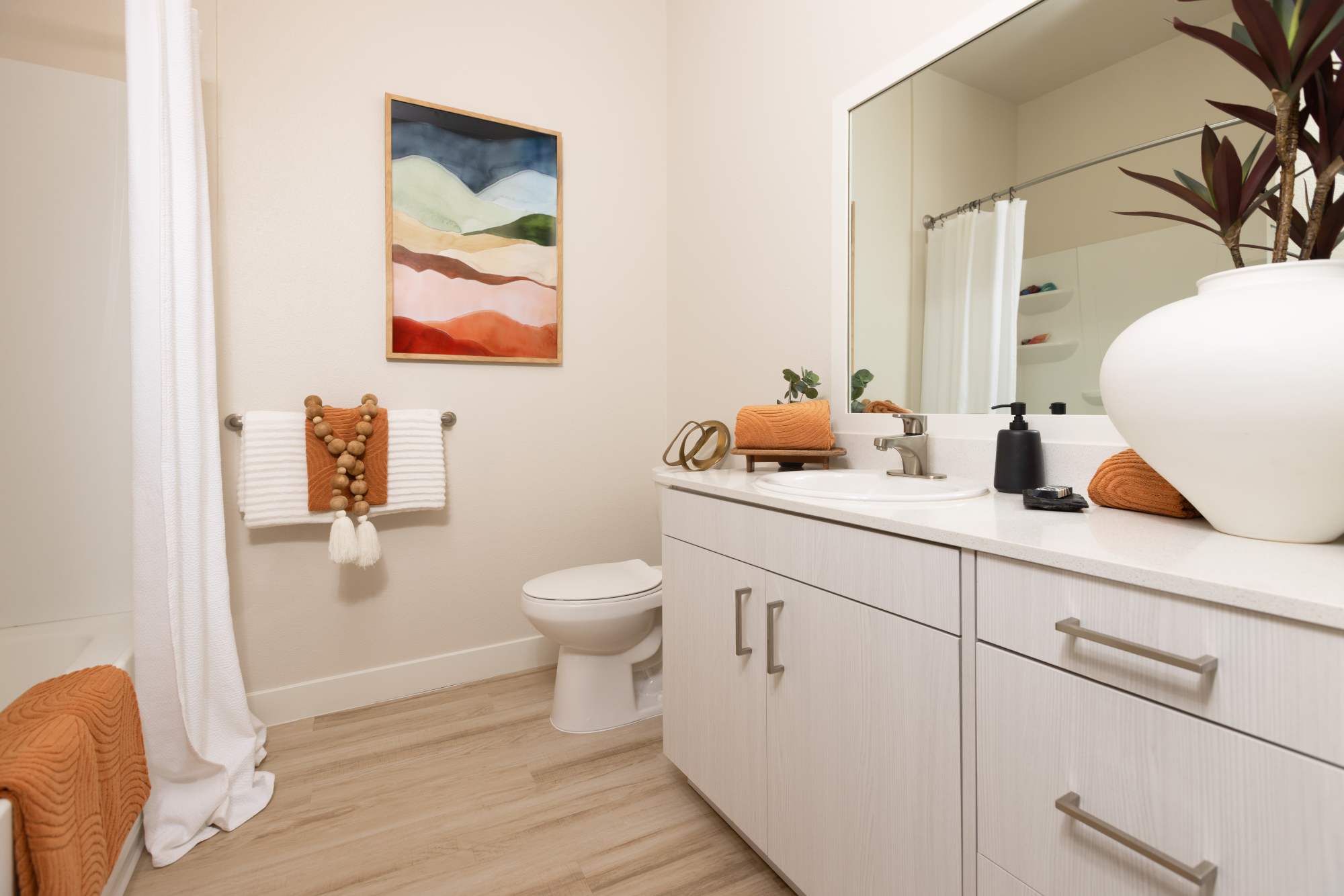 Bright bathroom at Solasta in Sacramento, California