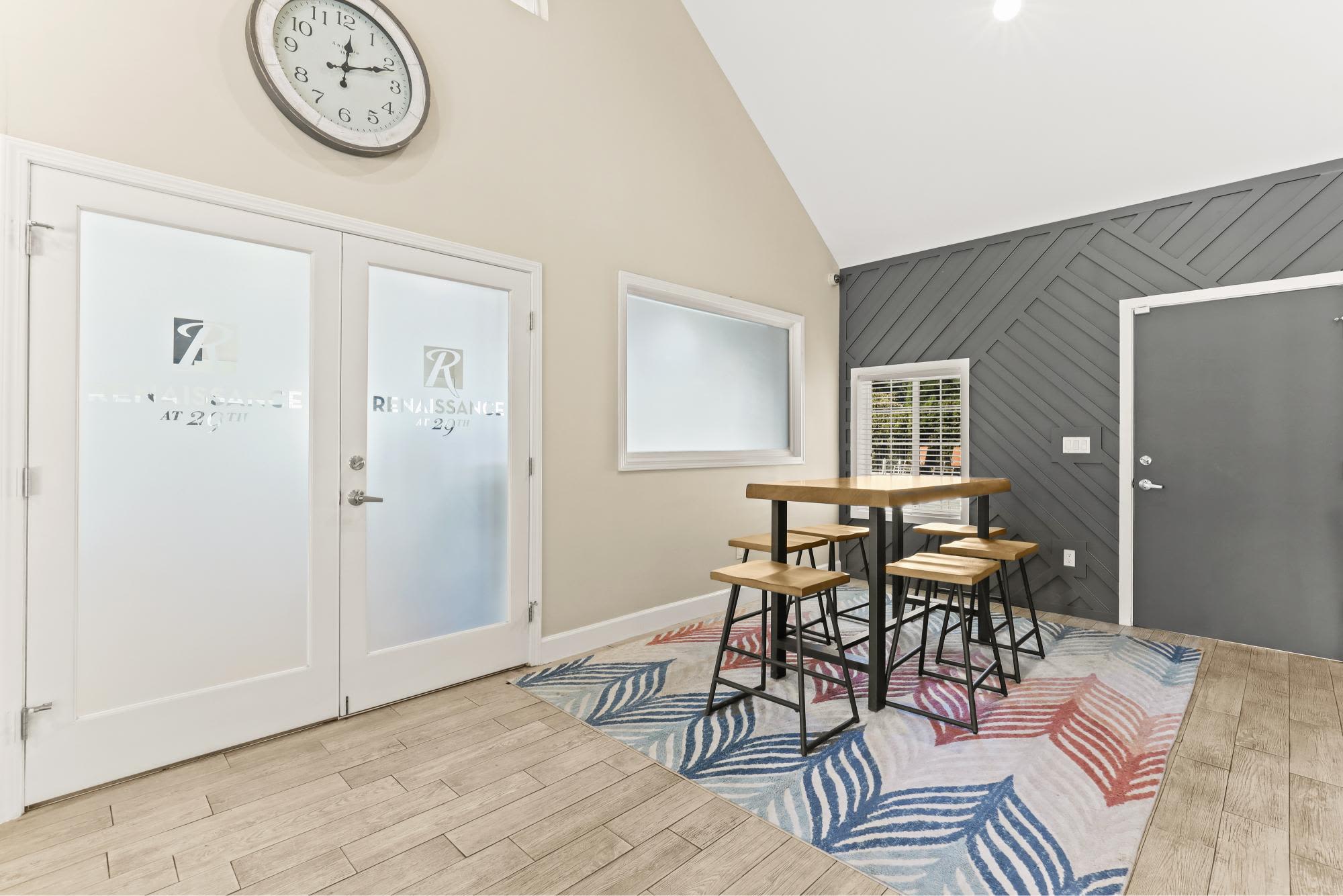 Clubhouse seating at Renaissance at 29th Apartments in Vancouver, Washington