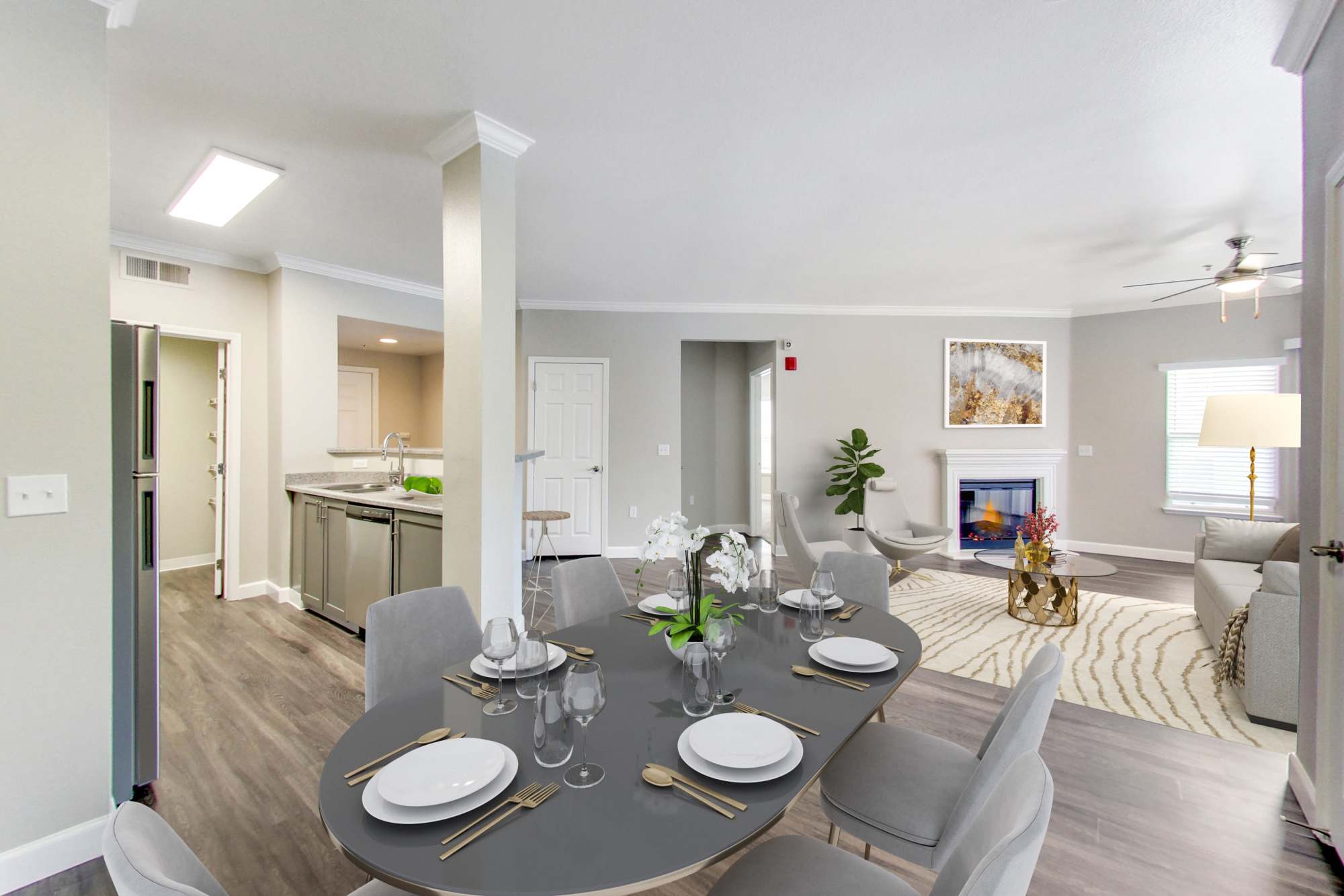 Dining area at Avion Apartments in Rancho Cordova, California