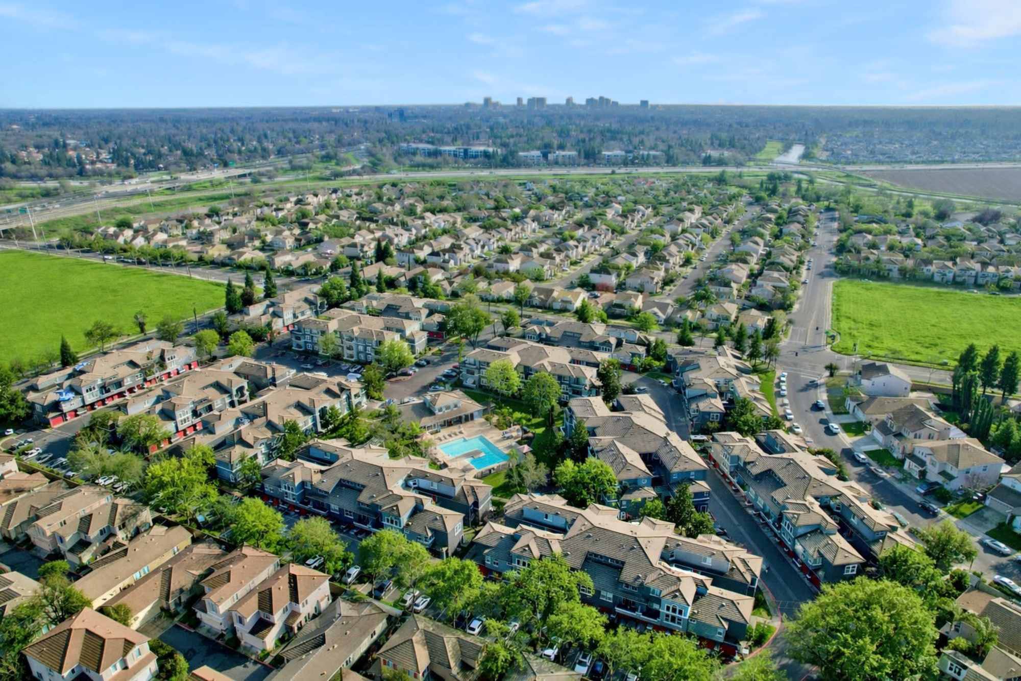 Ariel view of The Lofts in Sacramento, California