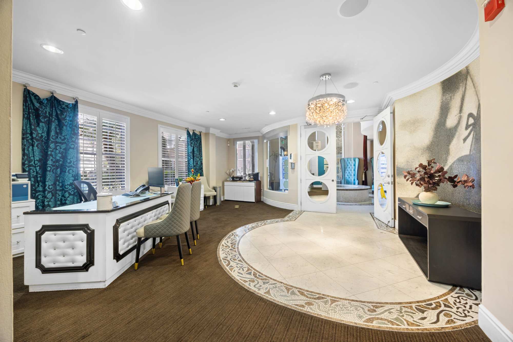 Interior Leasing Office at La Belle at Hollywood Tower in Los Angeles, California