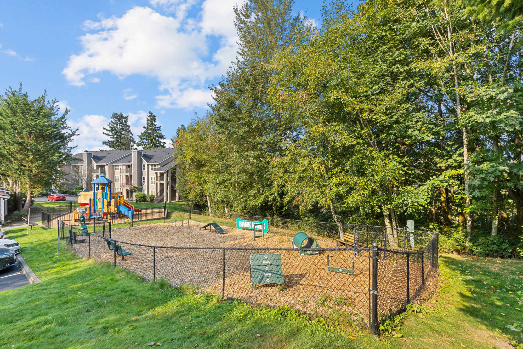 Second Community Dog Park at HighGrove Apartments in Everett, Washington
