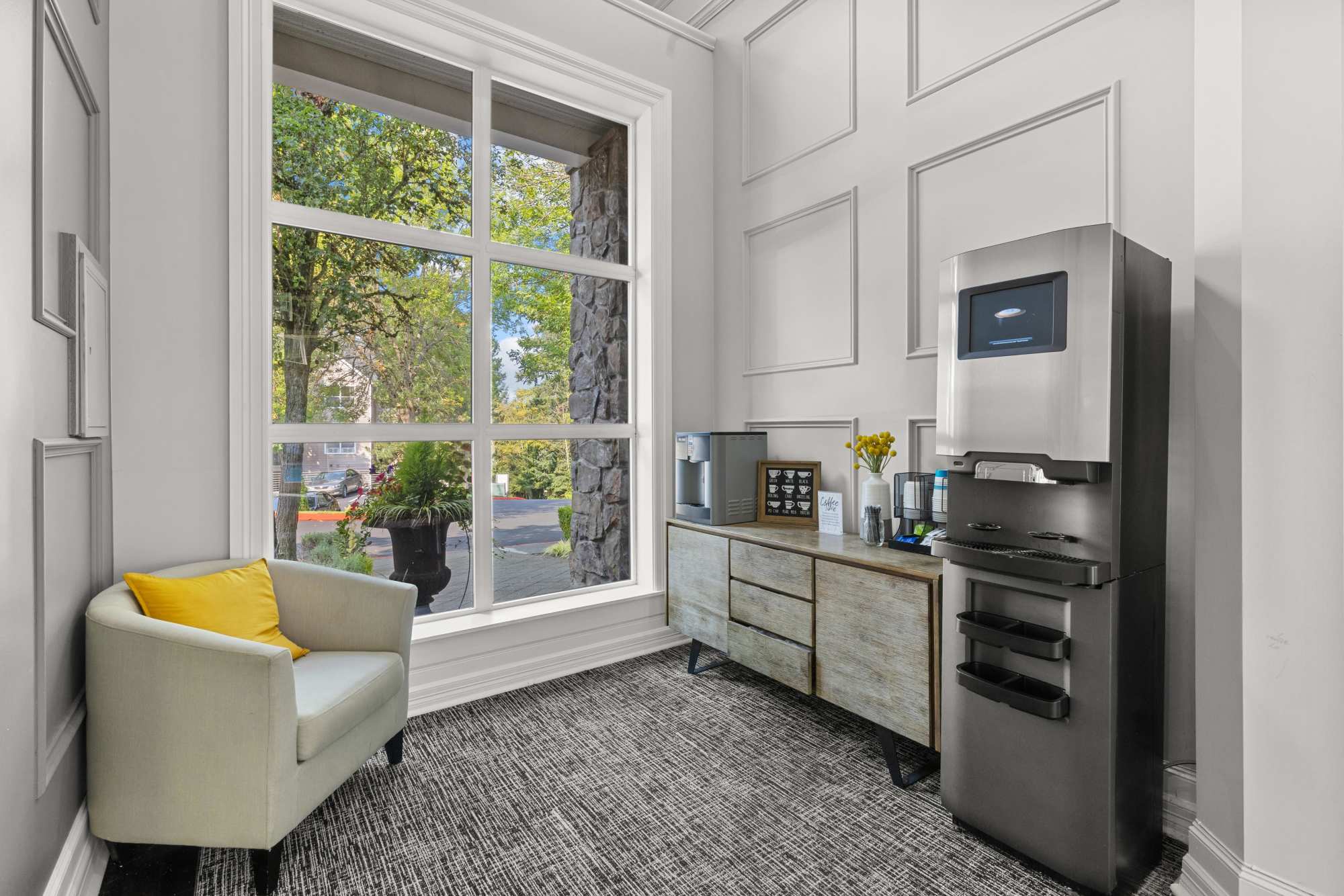 Community Office Coffee Machine at HighGrove Apartments in Everett, Washington